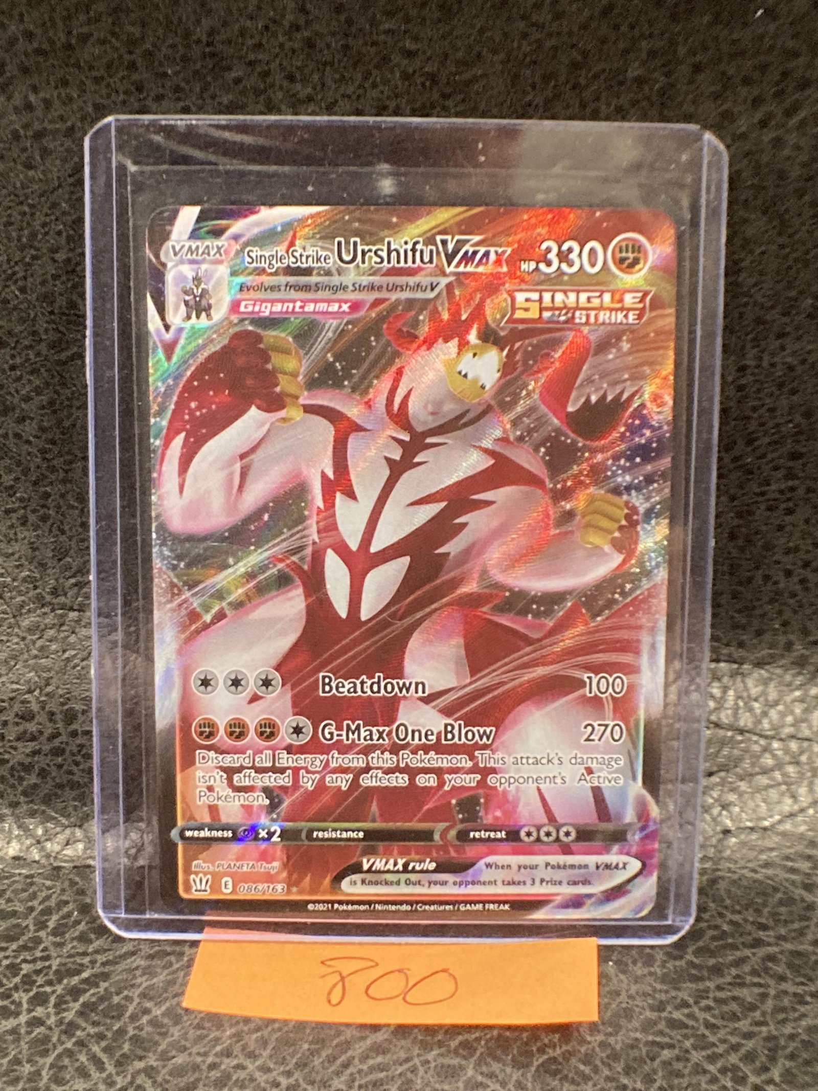 Single Strike Urshifu Vmax 086/163 Ultra Rare Battle Styles Pokemon Tcg: Single Strike Urshifu Vmax 086/163 Ultra Rare Battle Styles Pokemon Tcg