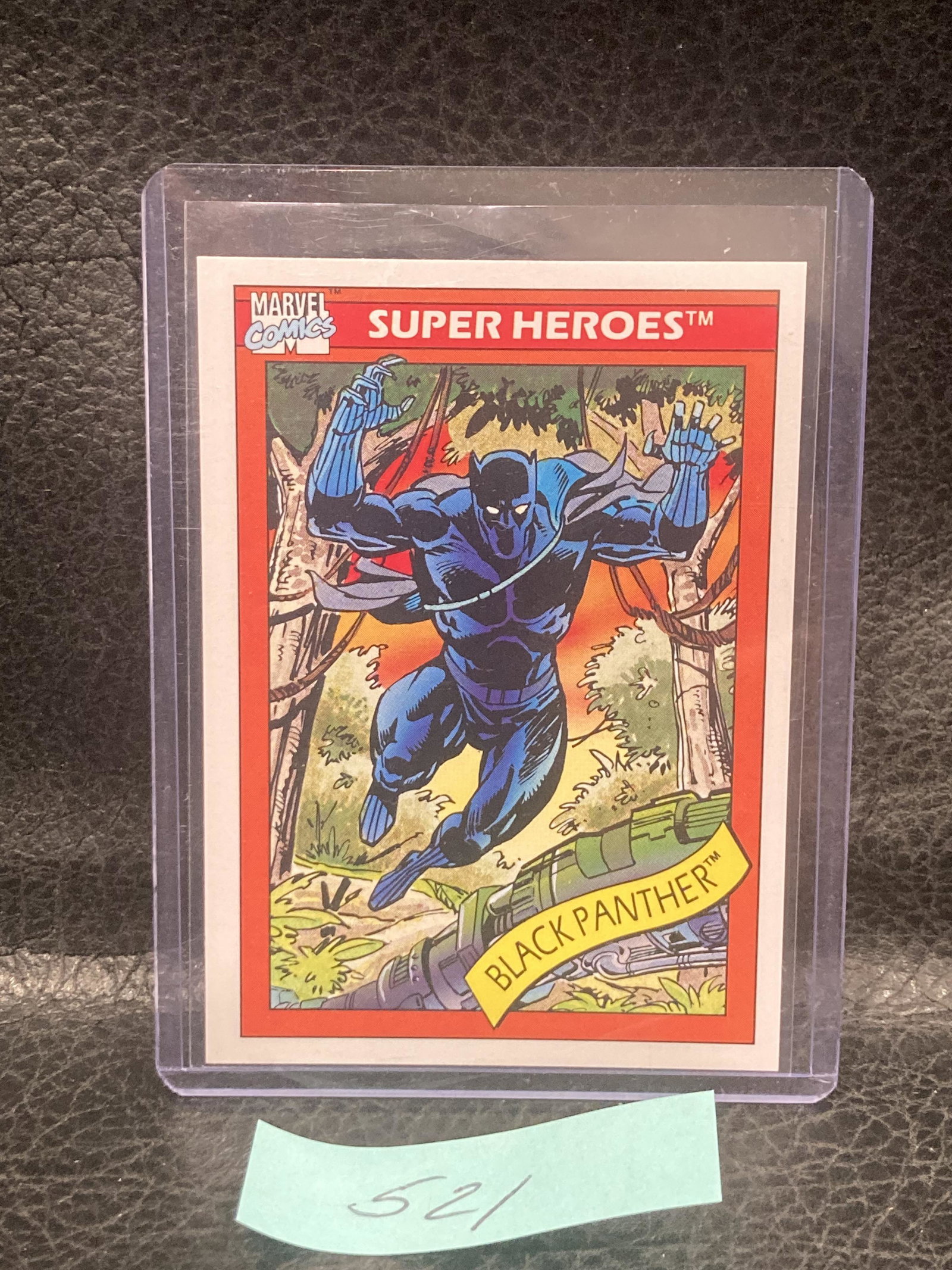 Black Panther 1990 Impel Marvel Universe Card #20 Series 1: Black Panther 1990 Impel Marvel Universe Card #20 Series 1