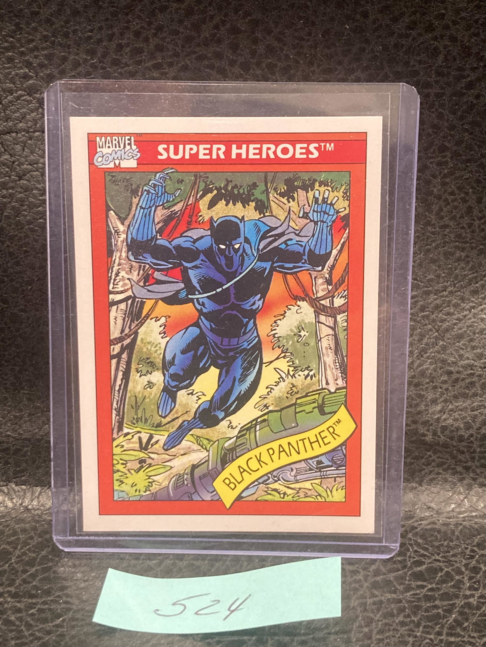 Black Panther 1990 Impel Marvel Universe rookie card #20 series 1: Black Panther 1990 Impel Marvel Universe rookie card #20 series 1