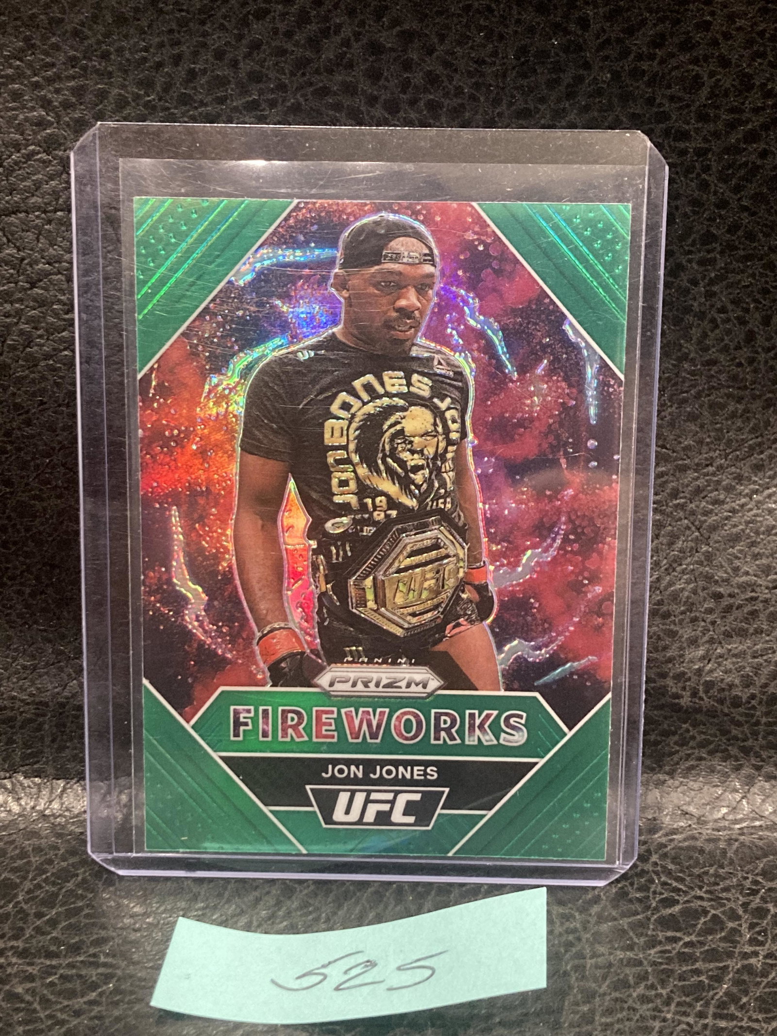Jon Jones 2021 Panini Prizm Fireworks Green: Jon Jones 2021 Panini Prizm Fireworks Green