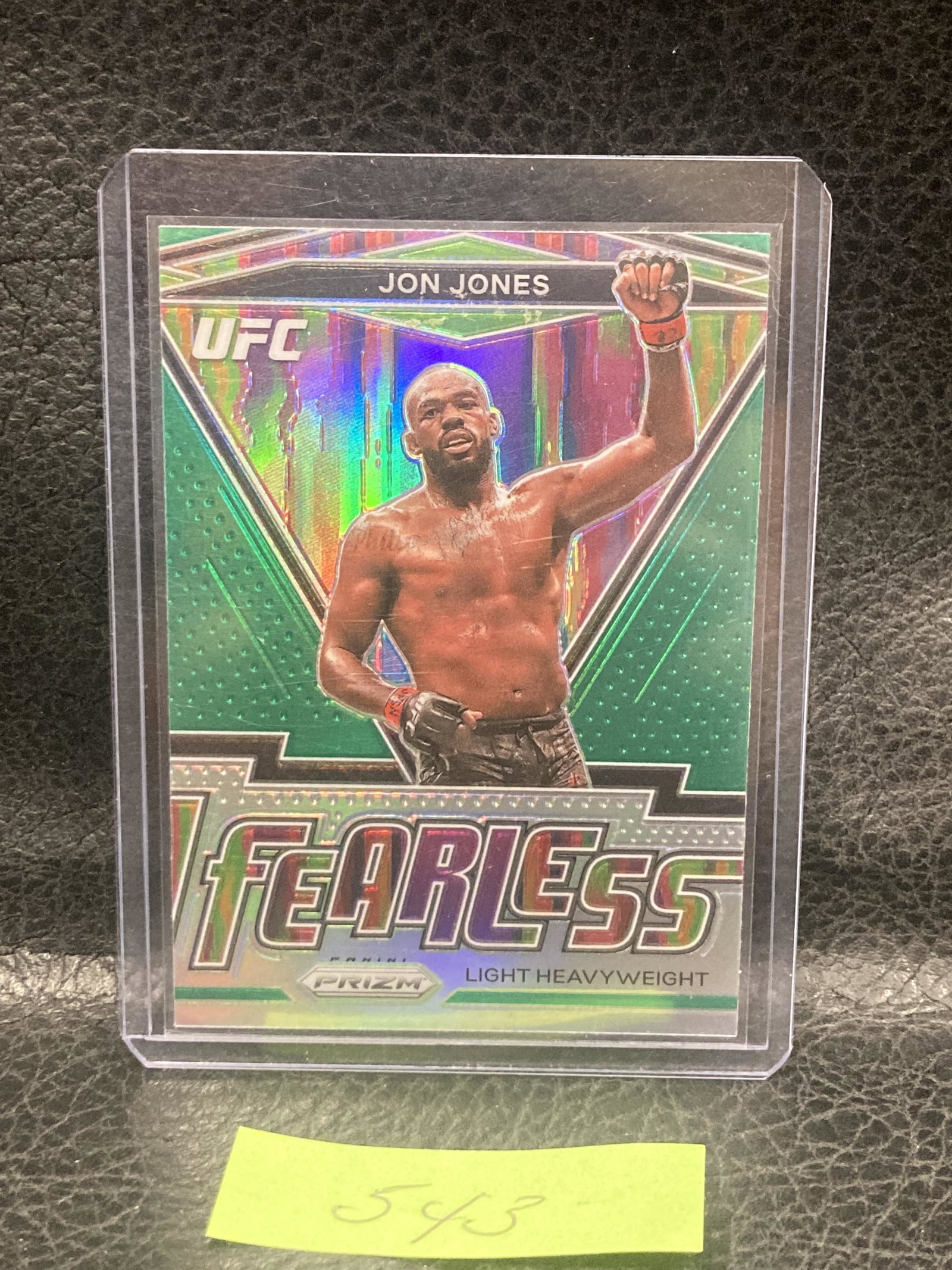 Jon Jones 2021 Panini Prizm Ufc Fearless Green Prizm Parallel #25: Jon Jones 2021 Panini Prizm Ufc Fearless Green Prizm Parallel #25