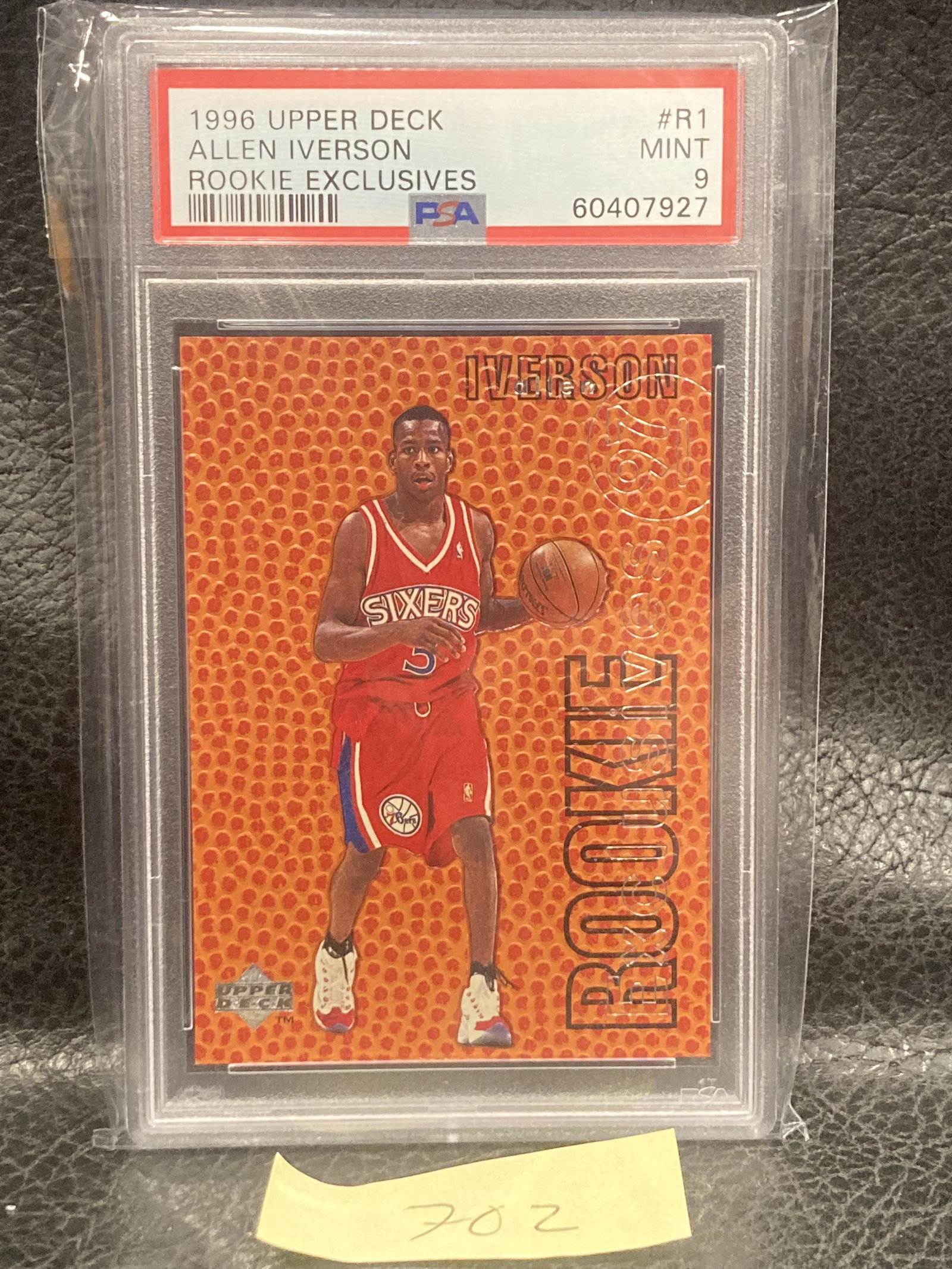Allen Iverson 1996-97 Upper Deck Rookie Exclusives Rookie Rc #R1 Psa 9: Allen Iverson 1996-97 Upper Deck Rookie Exclusives Rookie Rc #R1 Psa 9