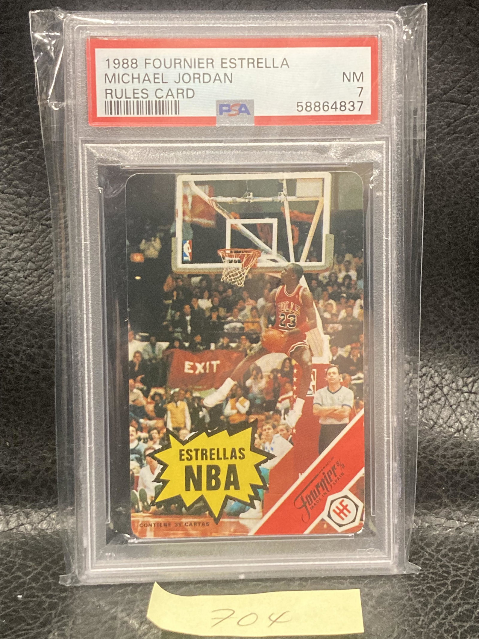 Michael Jordan 1988-89 Fournier Estrellas Set Break Rules Card Psa 7: Michael Jordan 1988-89 Fournier Estrellas Set Break Rules Card Psa 7