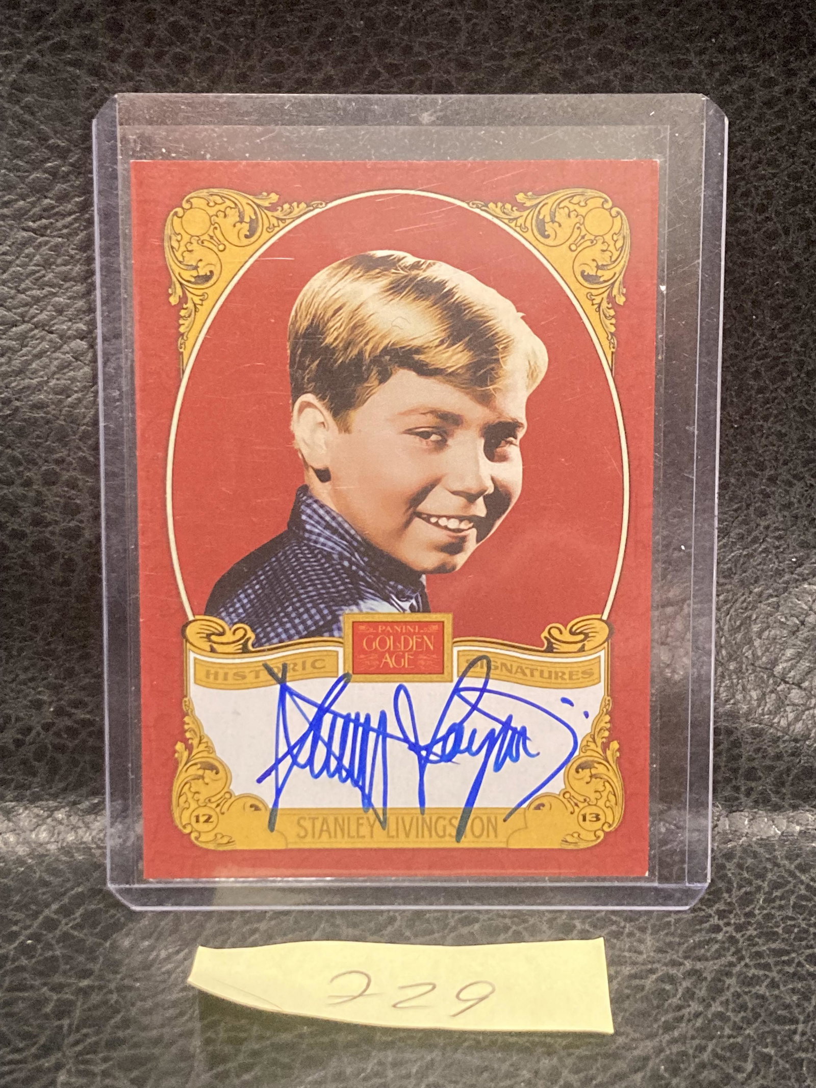 Stanley Livingston 2013 Panini Golden Age Historic Signatures Autograph Auto: Stanley Livingston 2013 Panini Golden Age Historic Signatures Autograph Auto