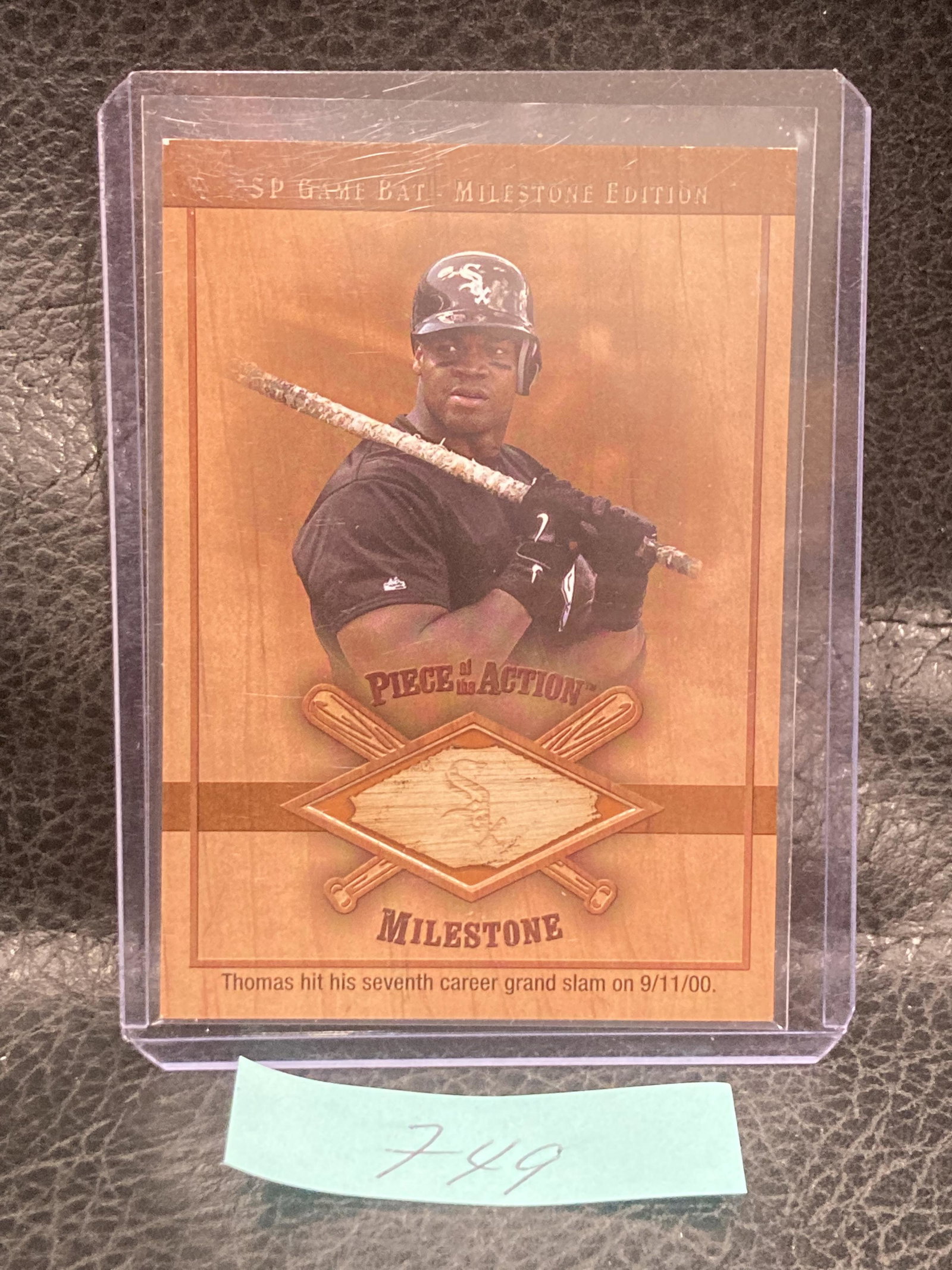 Frank Thomas Relic 2001 SP Game Bat Milestone Piece of Action Milestone #FT: Frank Thomas Relic 2001 SP Game Bat Milestone Piece of Action Milestone #FT