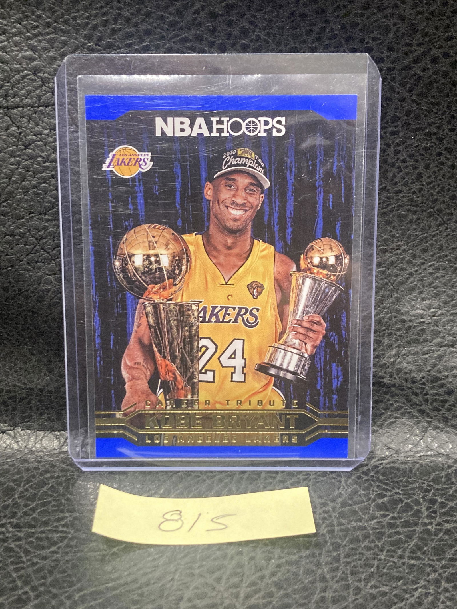 Kobe Bryant 2017-18 Nba Hoops Career Tribute Blue #296 Holding Trophies Lakers: Kobe Bryant 2017-18 Nba Hoops Career Tribute Blue #296 Holding Trophies Lakers
