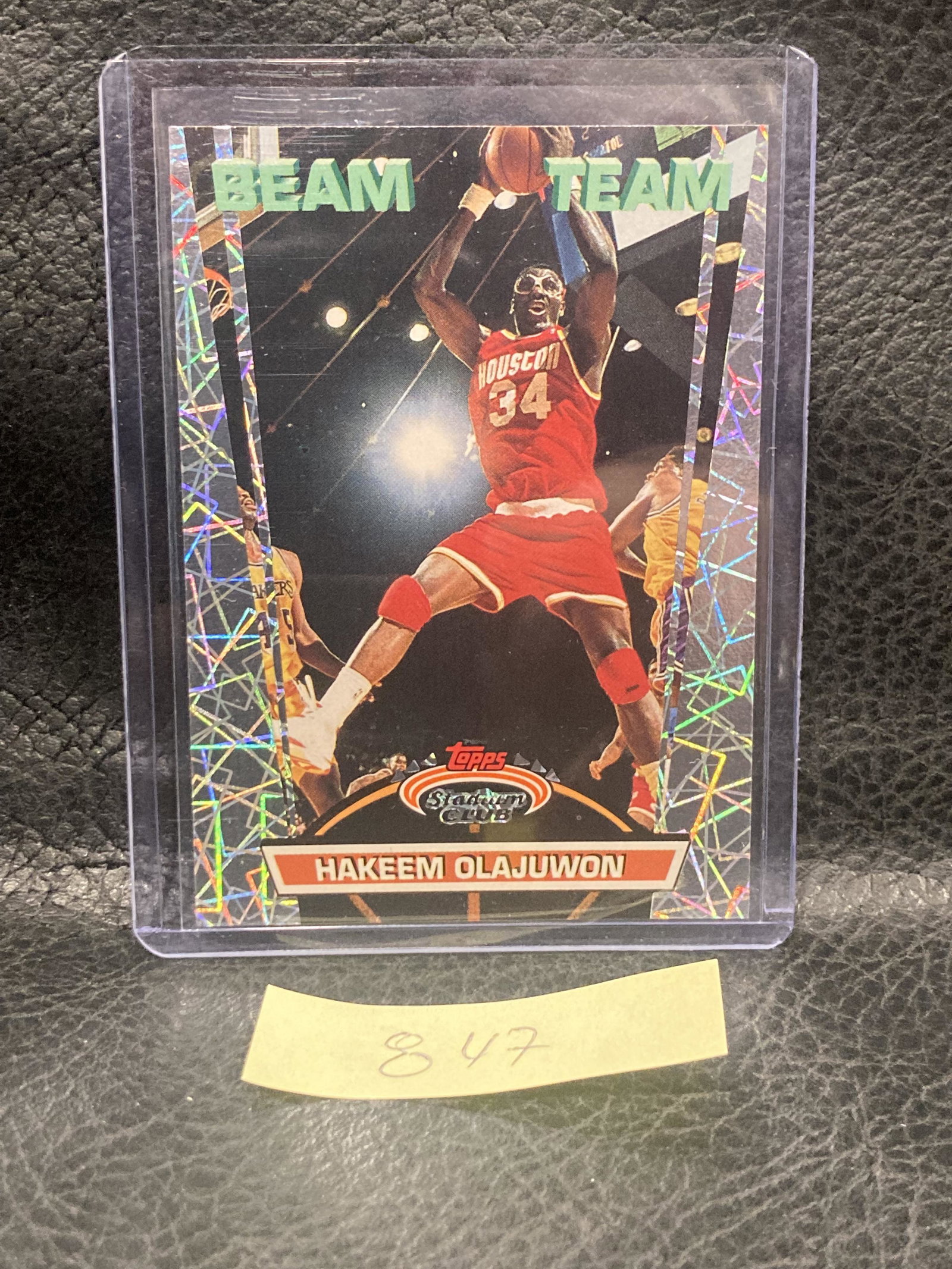 Hakeem Olajuwon 1992 Topps Basketball Stadium Club Houston Rockets Beam Team #16: Hakeem Olajuwon 1992 Topps Basketball Stadium Club Houston Rockets Beam Team #16