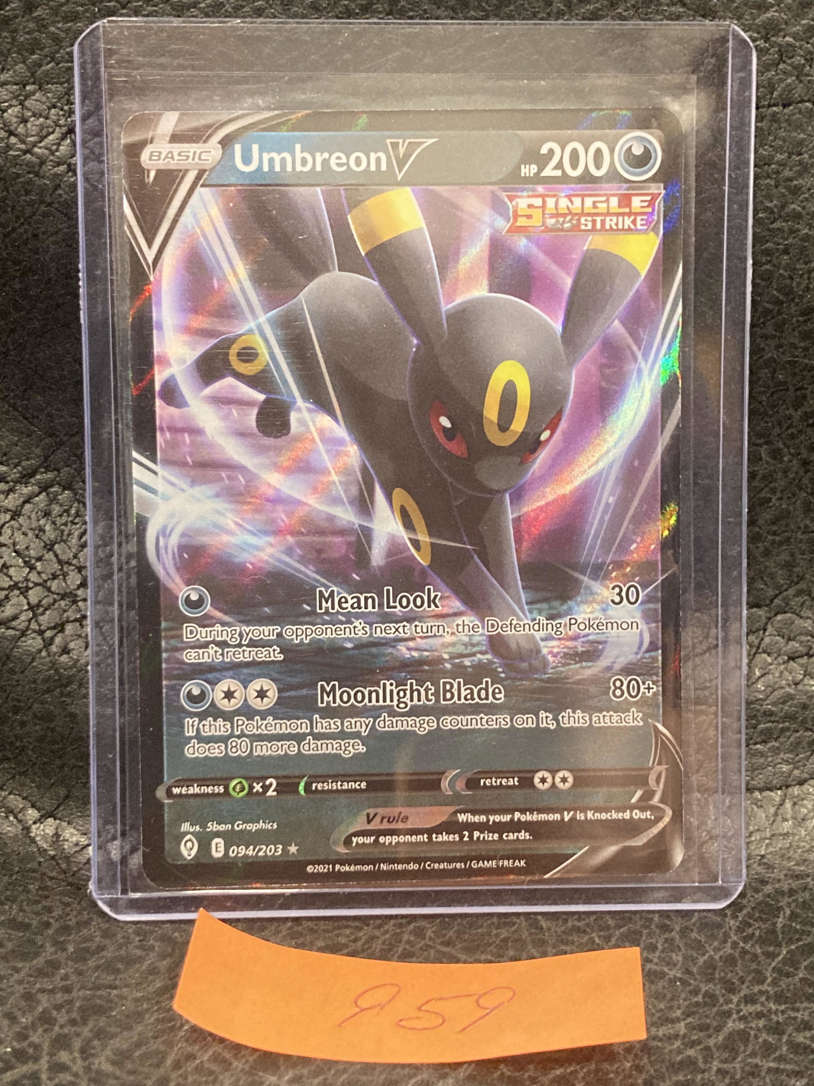 Umbreon V 094/203 Evolving Skies Nm Full Art Ultra Rare Pokemon Card: Umbreon V 094/203 Evolving Skies Nm Full Art Ultra Rare Pokemon Card