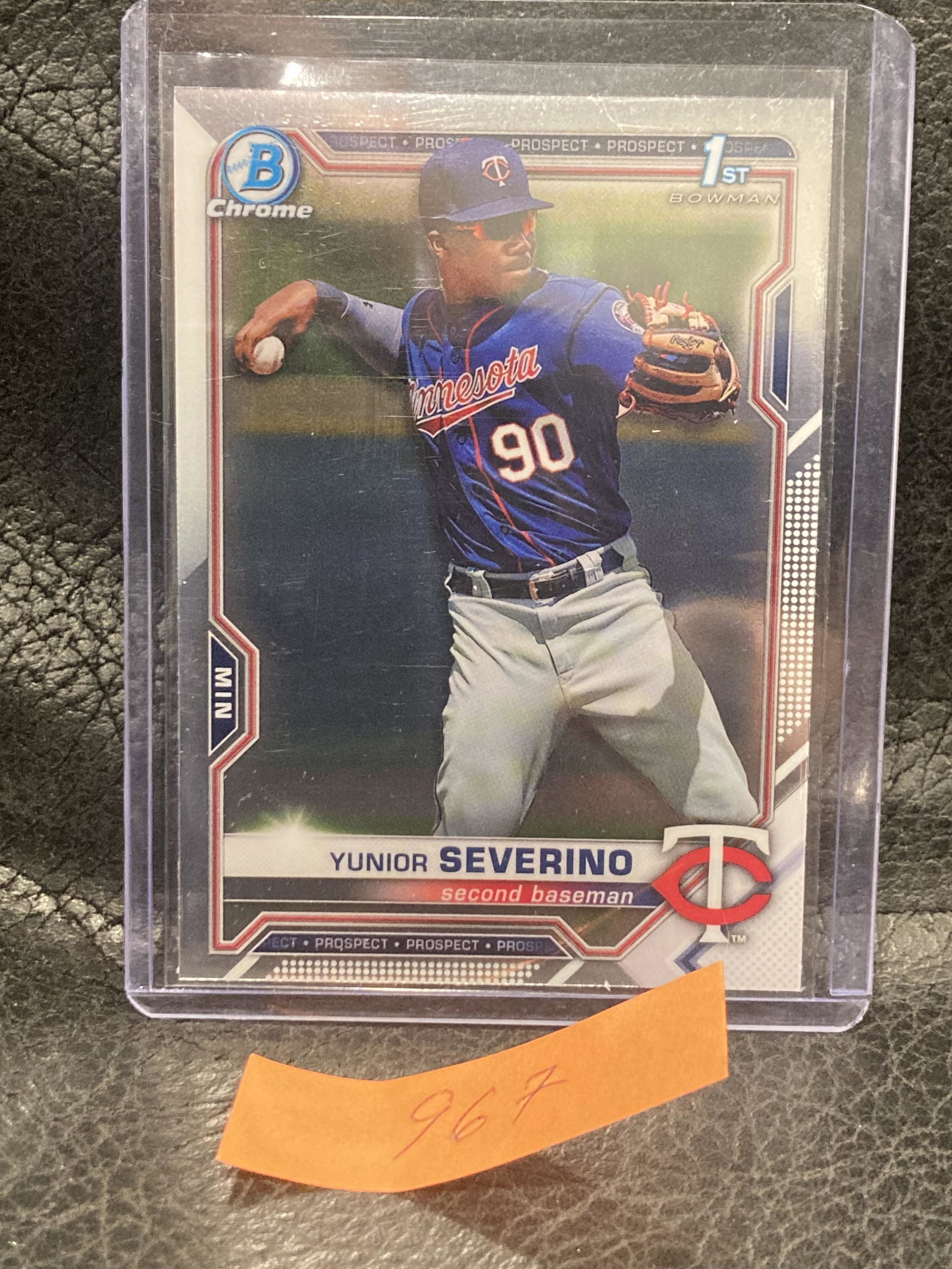Yunior Severino 2021 Bowman Chrome Minnesota Twins 1st Bowman Card #BCP-140: Yunior Severino 2021 Bowman Chrome Minnesota Twins 1st Bowman Card #BCP-140
