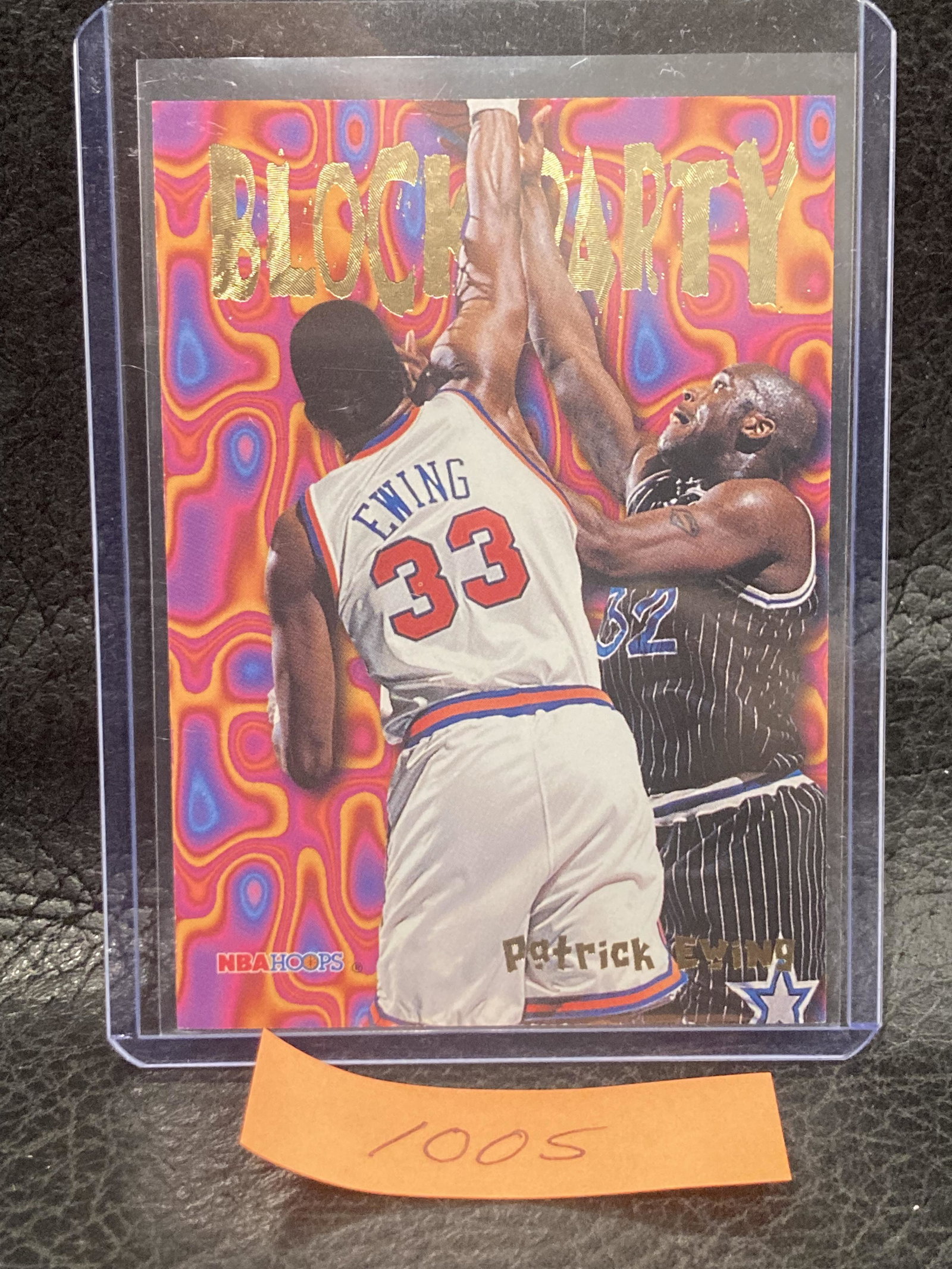 Patrick Ewing Vs Shaquille Shaq Oneal 1995-96 Hoops Block Party Ny Knicks #9: Patrick Ewing Vs Shaquille Shaq Oneal 1995-96 Hoops Block Party Ny Knicks #9