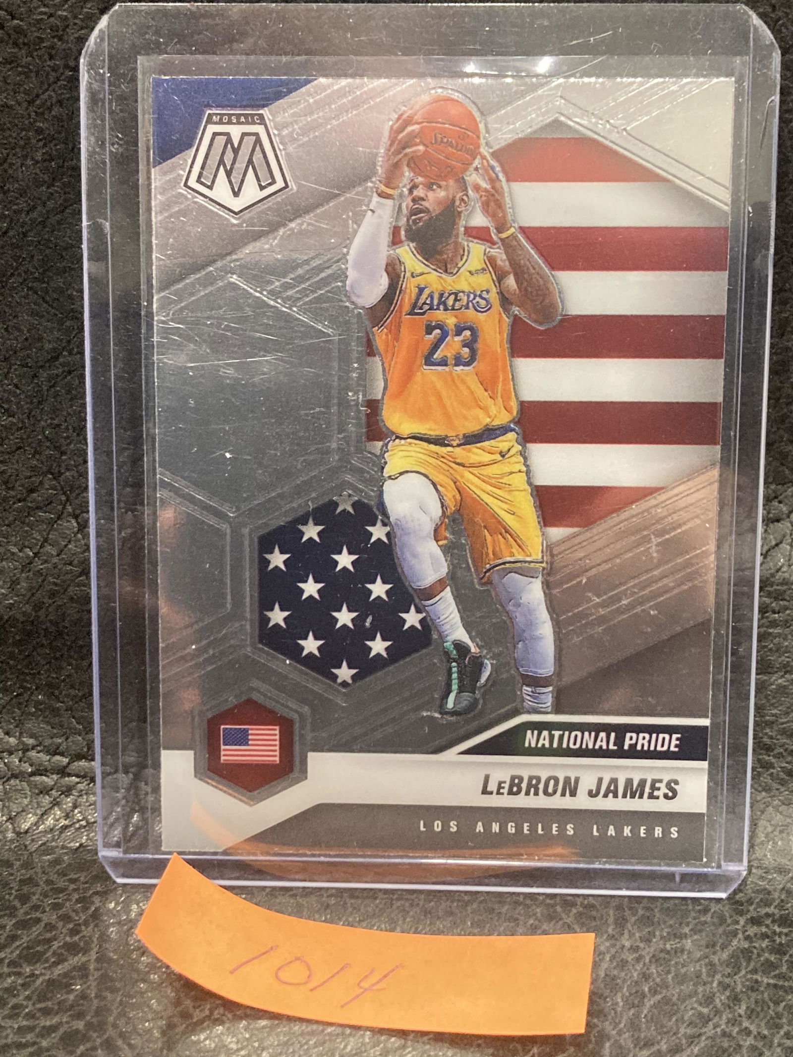 Lebron James 2020-21 Mosaic Basketball National Pride Chrome Card #247 Lakers: Lebron James 2020-21 Mosaic Basketball National Pride Chrome Card #247 Lakers