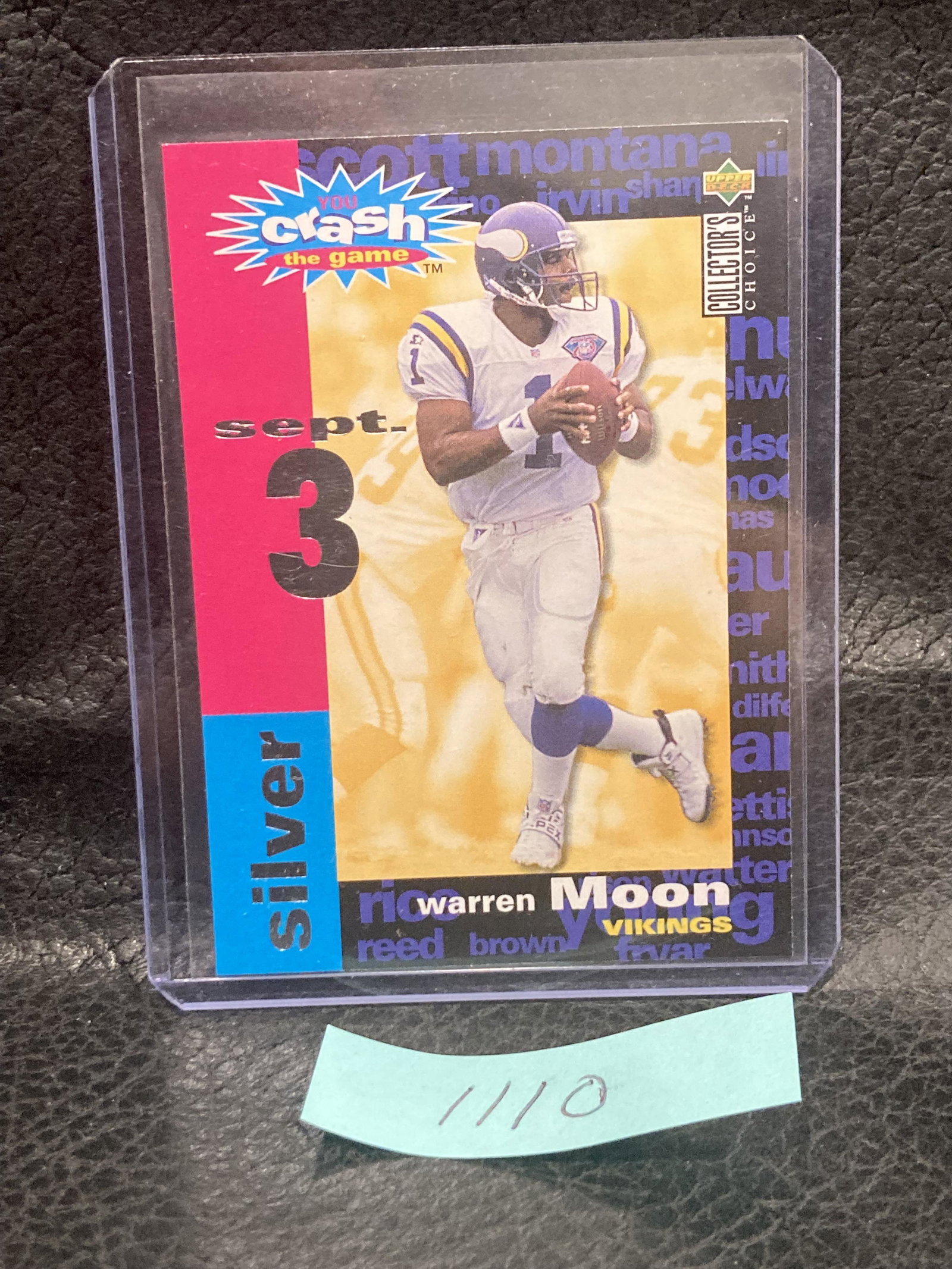 Warren Moon 1995 Collectors Choice Crash The Game Silver #C8 Sept. 3: Warren Moon 1995 Collectors Choice Crash The Game Silver #C8 Sept. 3