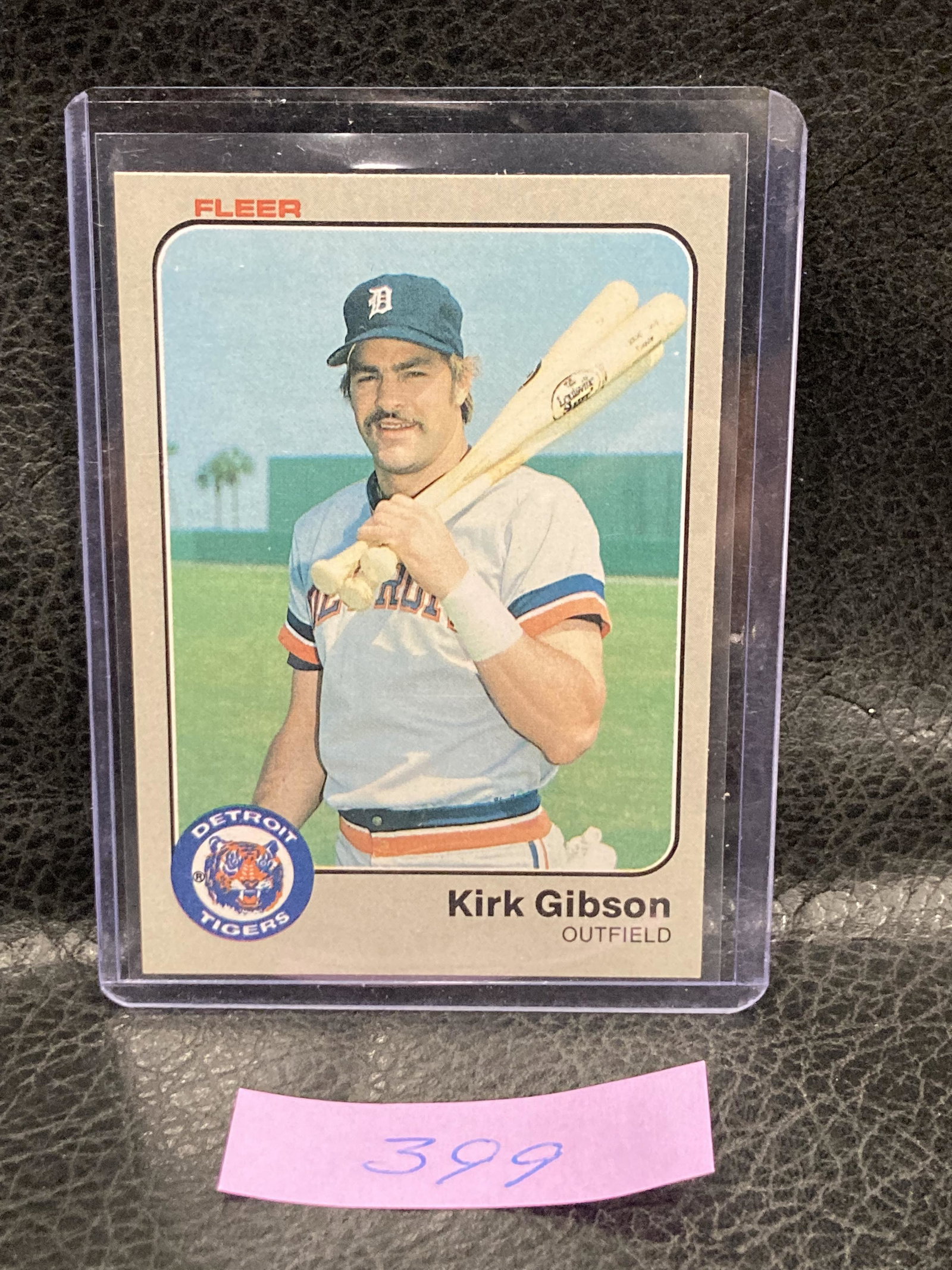 Kirk Gibson 1983 Fleer Baseball Card Tigers #329: Kirk Gibson 1983 Fleer Baseball Card Tigers #329