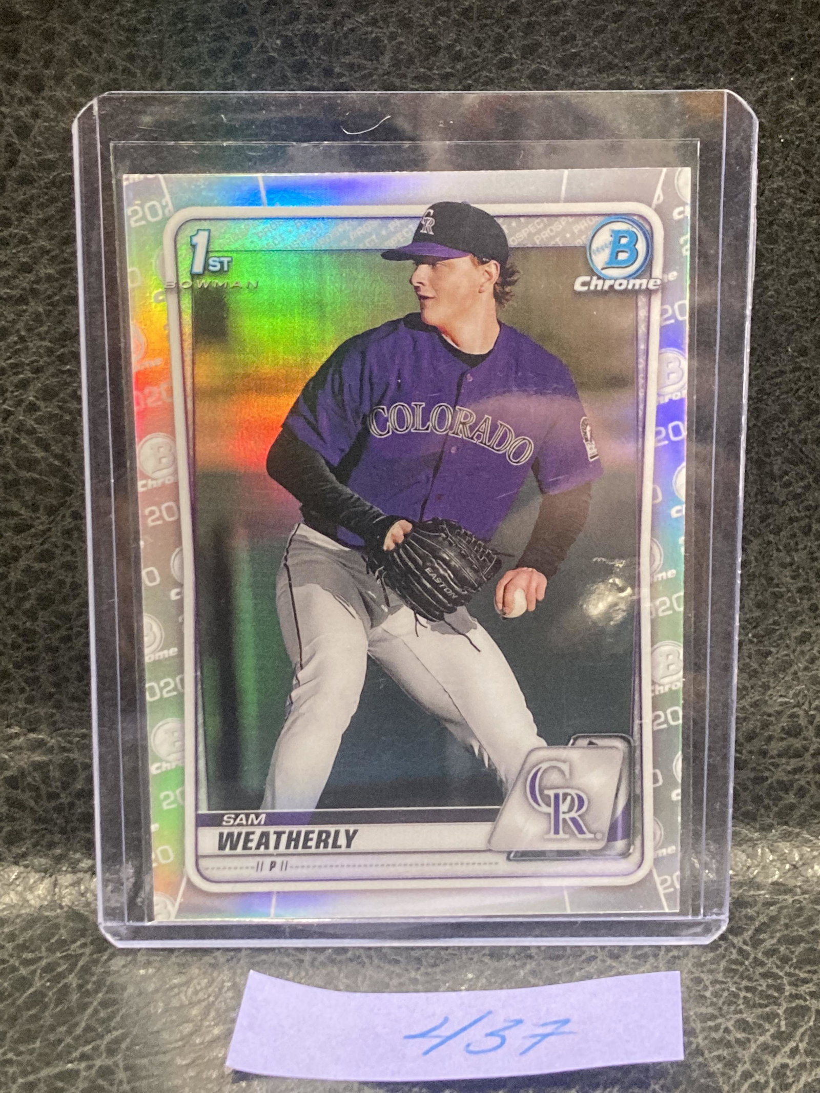 Sam Weatherly 2020 1st Bowman Draft Refractor #BD-109 Colorado Rockies: Sam Weatherly 2020 1st Bowman Draft Refractor #BD-109 Colorado Rockies