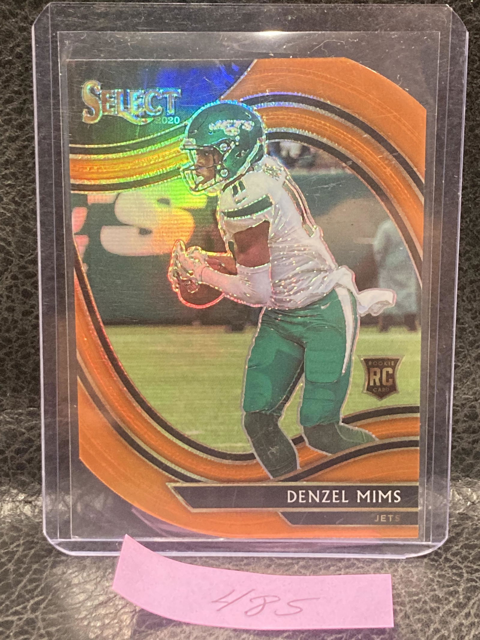 Denzel Mims 2020 Panini Select Field Level Die-Cut Orange Prizm #363 Rc Rookie: Denzel Mims 2020 Panini Select Field Level Die-Cut Orange Prizm #363 Rc Rookie