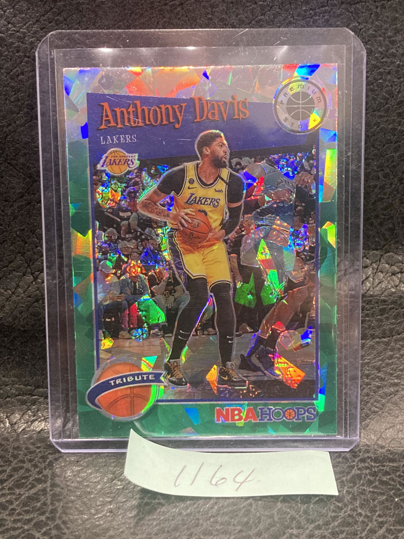 Anthony Davis 2019-20 Nba Hoops Premium Stock Tribute Green Cracked Ice #294: Anthony Davis 2019-20 Nba Hoops Premium Stock Tribute Green Cracked Ice #294