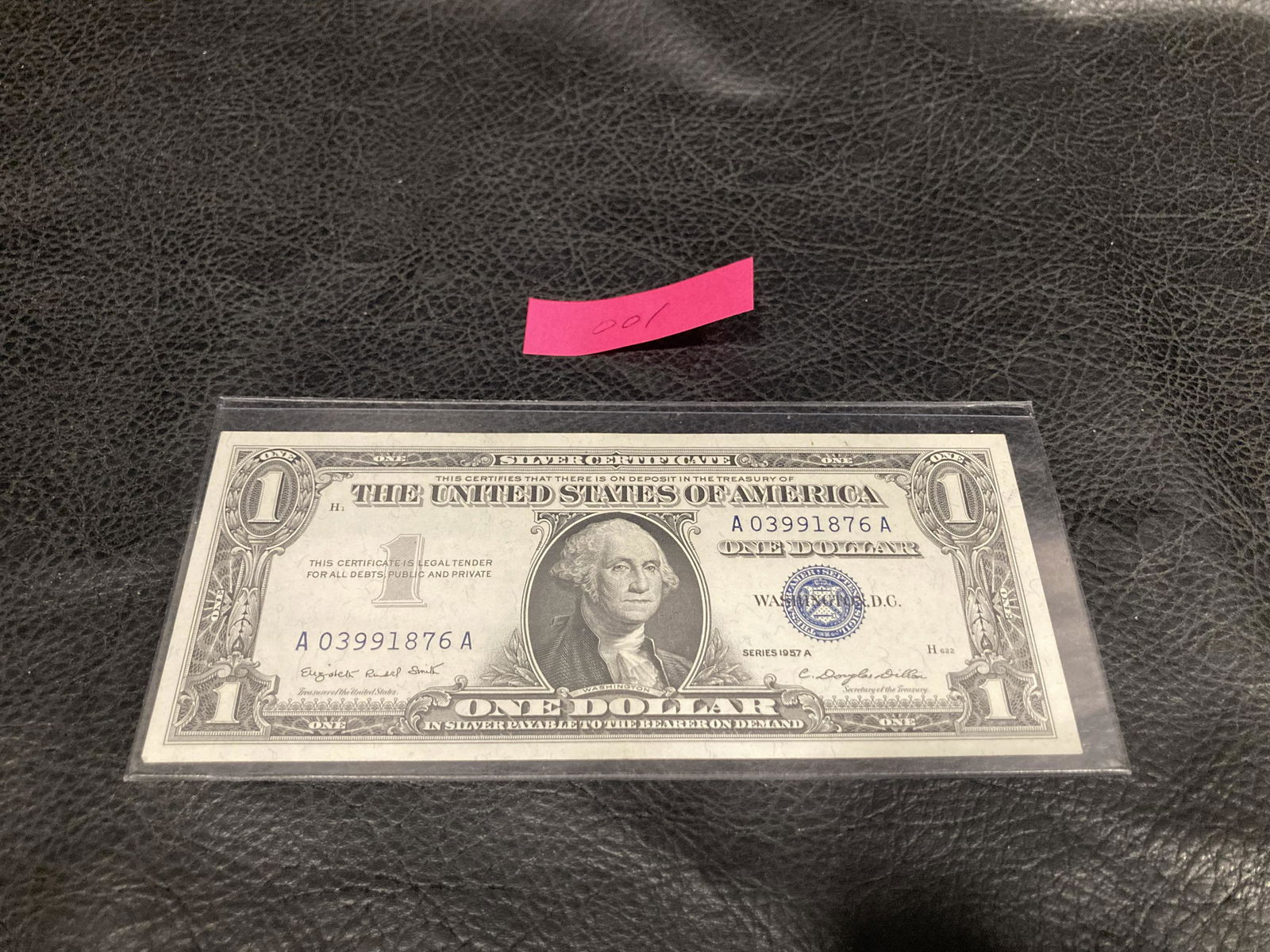 Series 1957a Silver Certificate One Dollar Bill A03991876a Blue Seal: Series 1957a Silver Certificate One Dollar Bill A03991876a Blue Seal