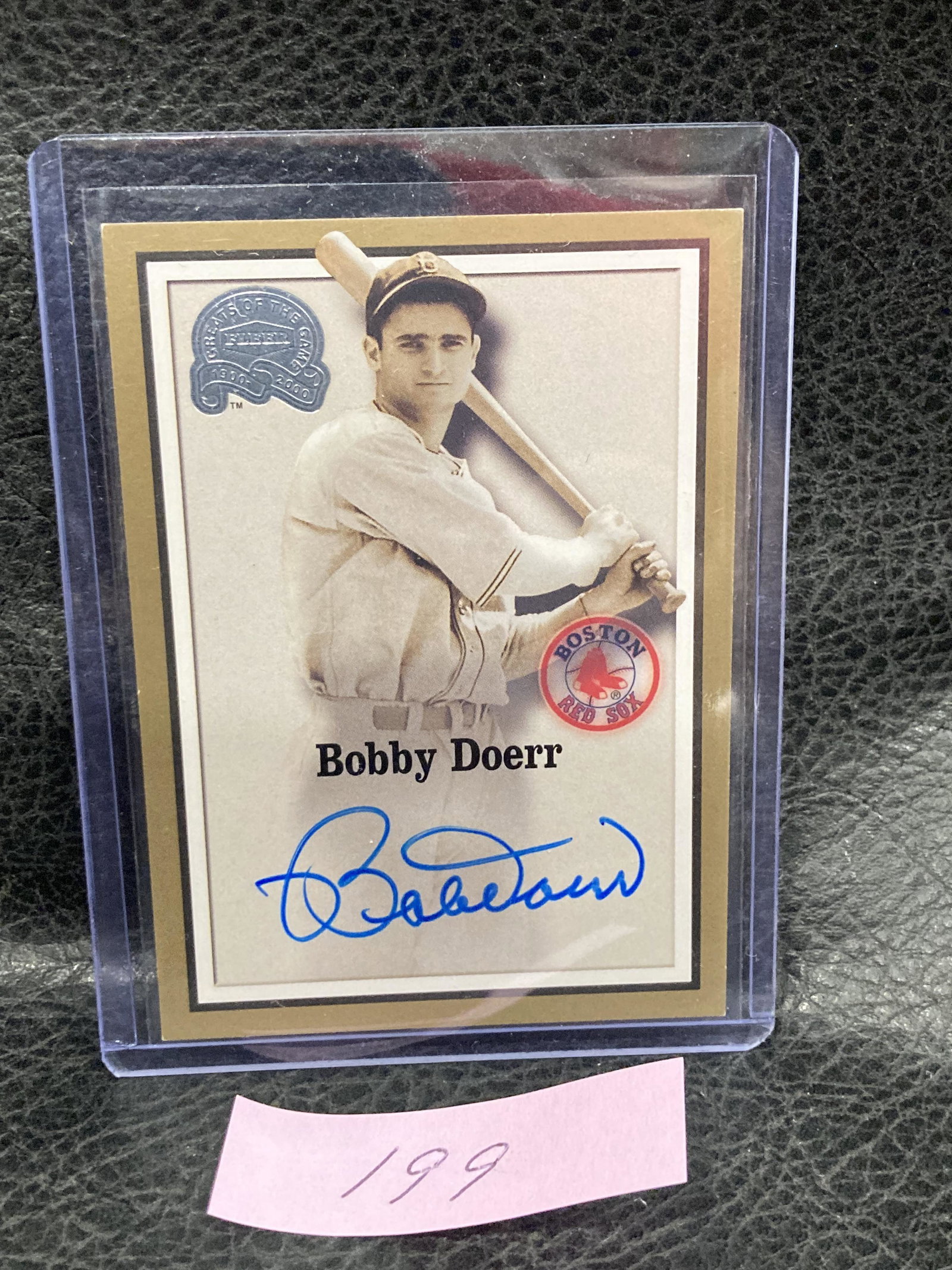 Bobby Doerr 2000 Fleer Greats Of The Game Signed Ip Auto Boston Red Sox: Bobby Doerr 2000 Fleer Greats Of The Game Signed Ip Auto Boston Red Sox