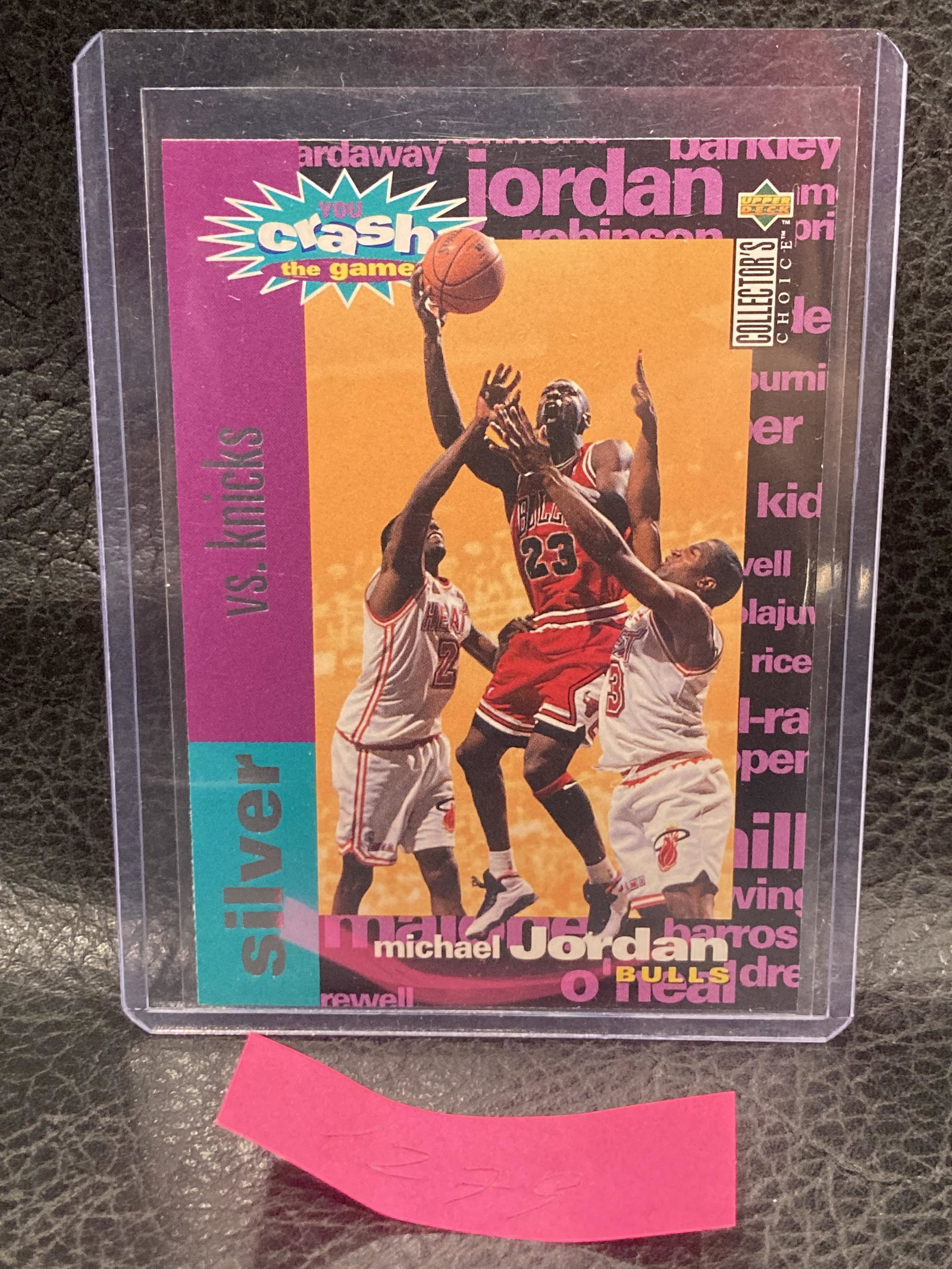 Michael Jordan Bulls Basketball Card #C1 1995-96 Collectors Choice Crash Silver Bulls Vs Knicks: Michael Jordan Bulls Basketball Card #C1 1995-96 Collectors Choice Crash Silver Bulls Vs Knicks