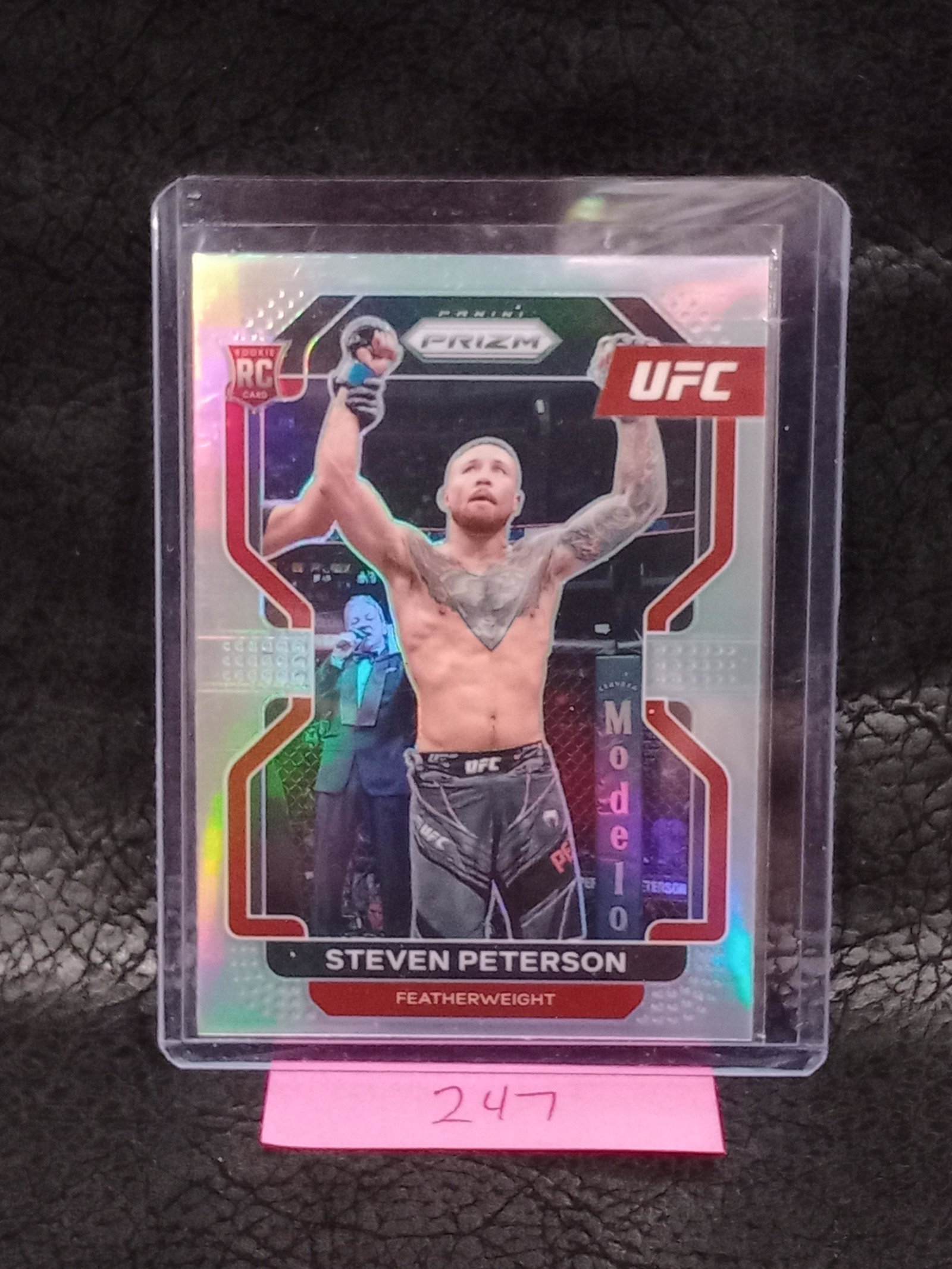 Steven Peterson 2022 Panini Prizm Ufc Silver Prizm Card #104: Steven Peterson 2022 Panini Prizm Ufc Silver Prizm Card #104