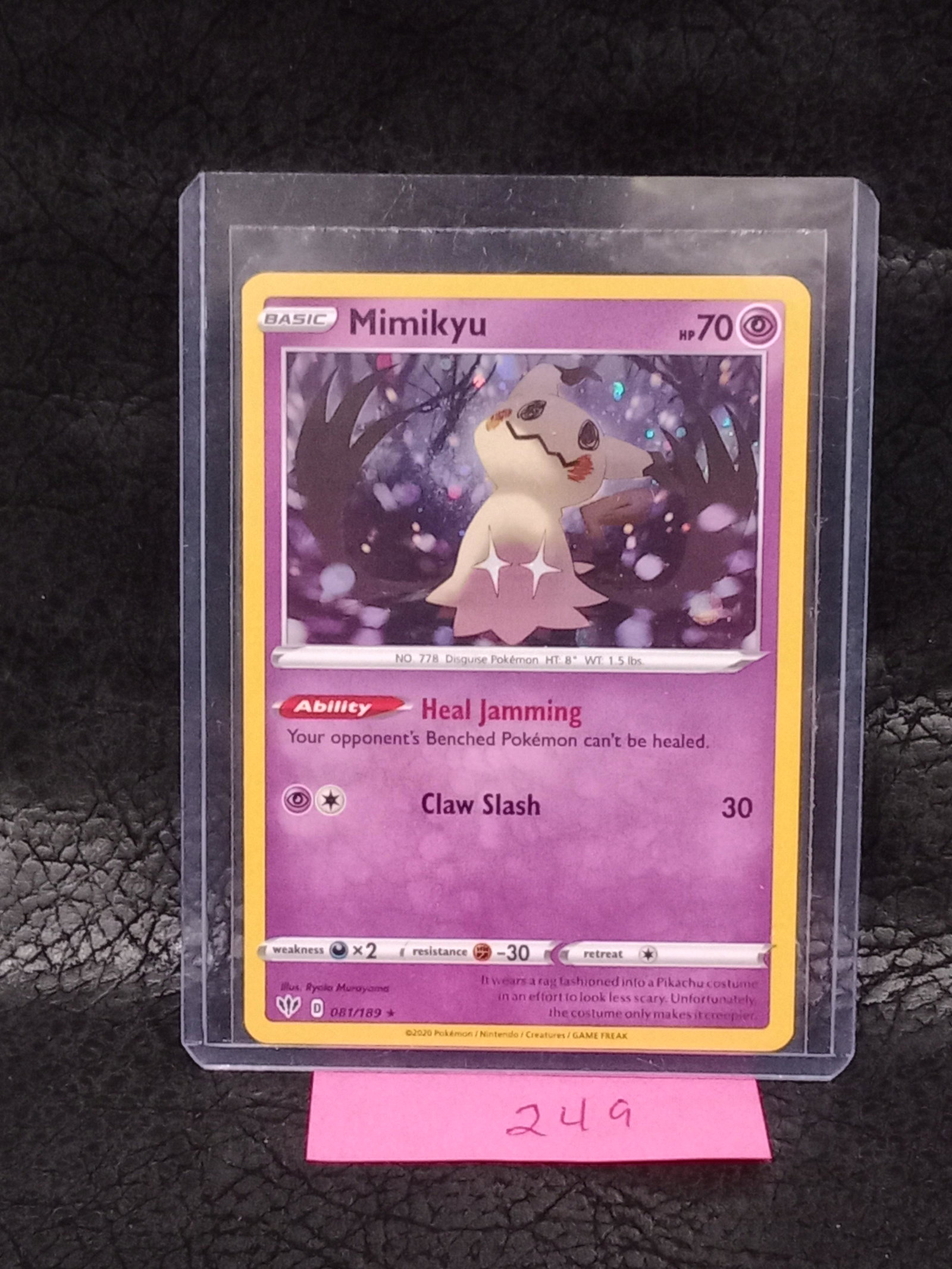 Mimikyu 081/189 Pokemon Swsh Darkness Ablaze Reverse Holo Rare: Mimikyu 081/189 Pokemon Swsh Darkness Ablaze Reverse Holo Rare