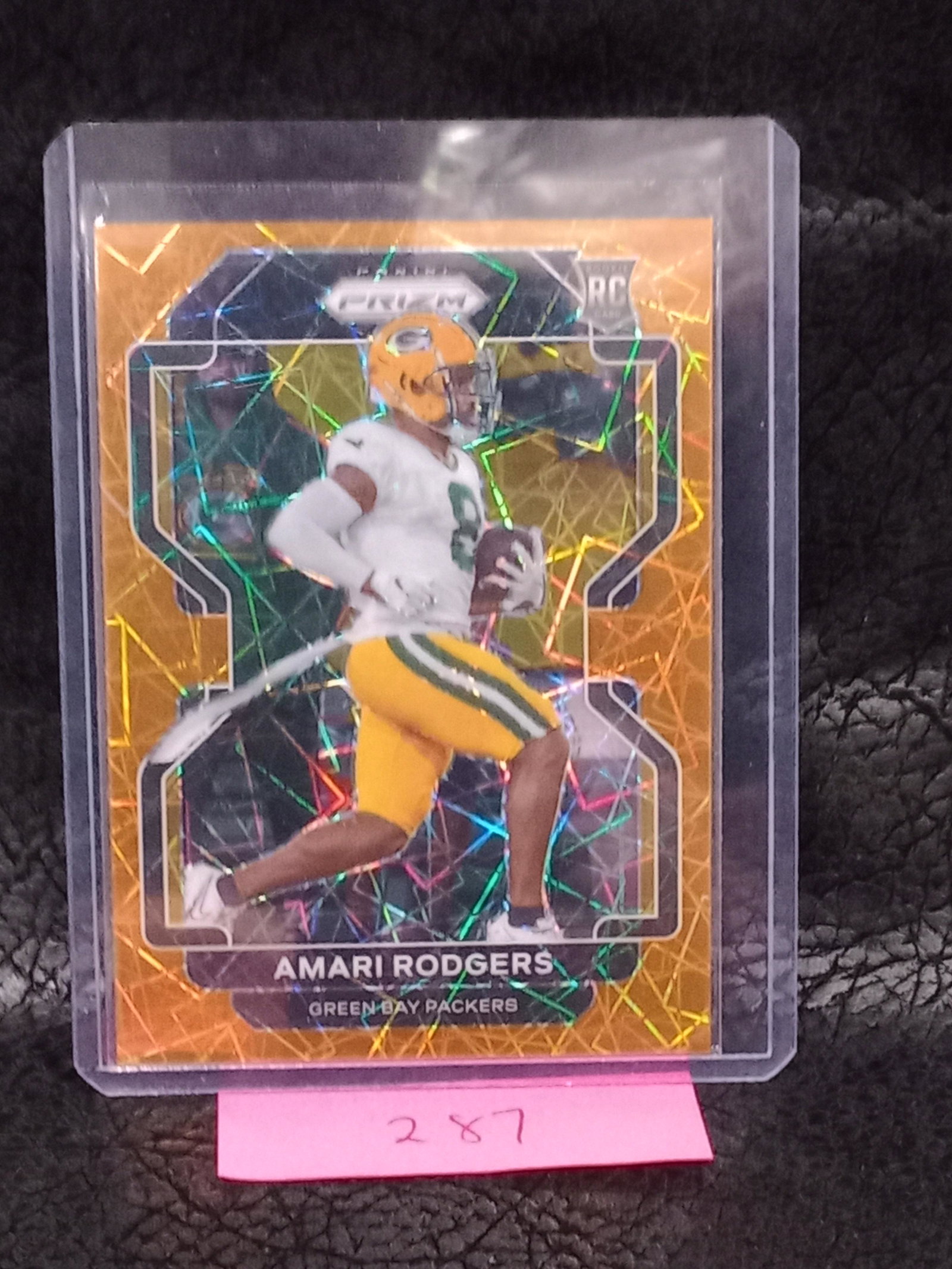 Amari Rodgers 2021 Panini Prizm Nfl Orange Laser Rc Packers #405: Amari Rodgers 2021 Panini Prizm Nfl Orange Laser Rc Packers #405