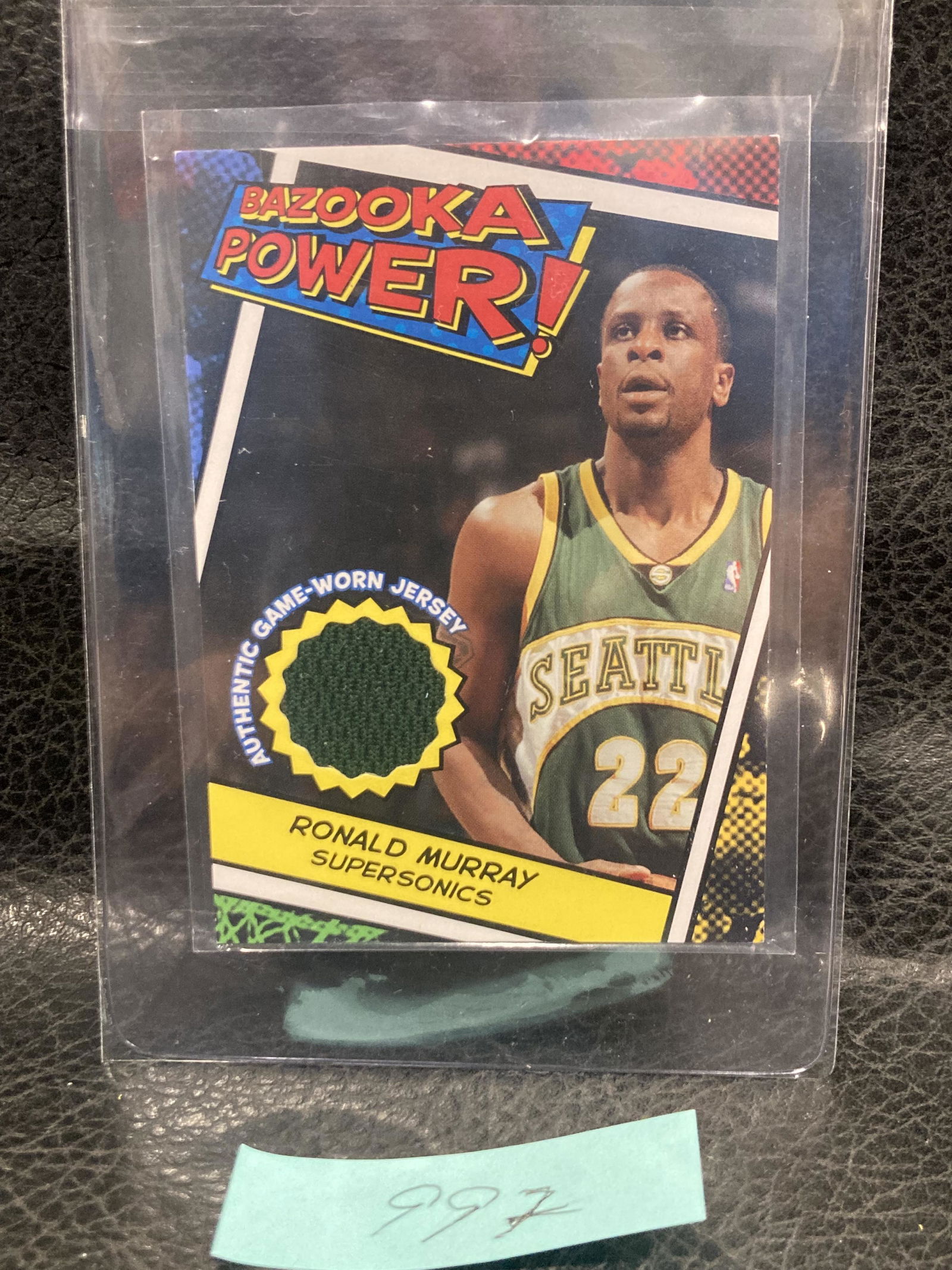 Ronald Murray 2005-06 Bazooka Power Relics #RM Jersey Super Sonics: Ronald Murray 2005-06 Bazooka Power Relics #RM Jersey Super Sonics