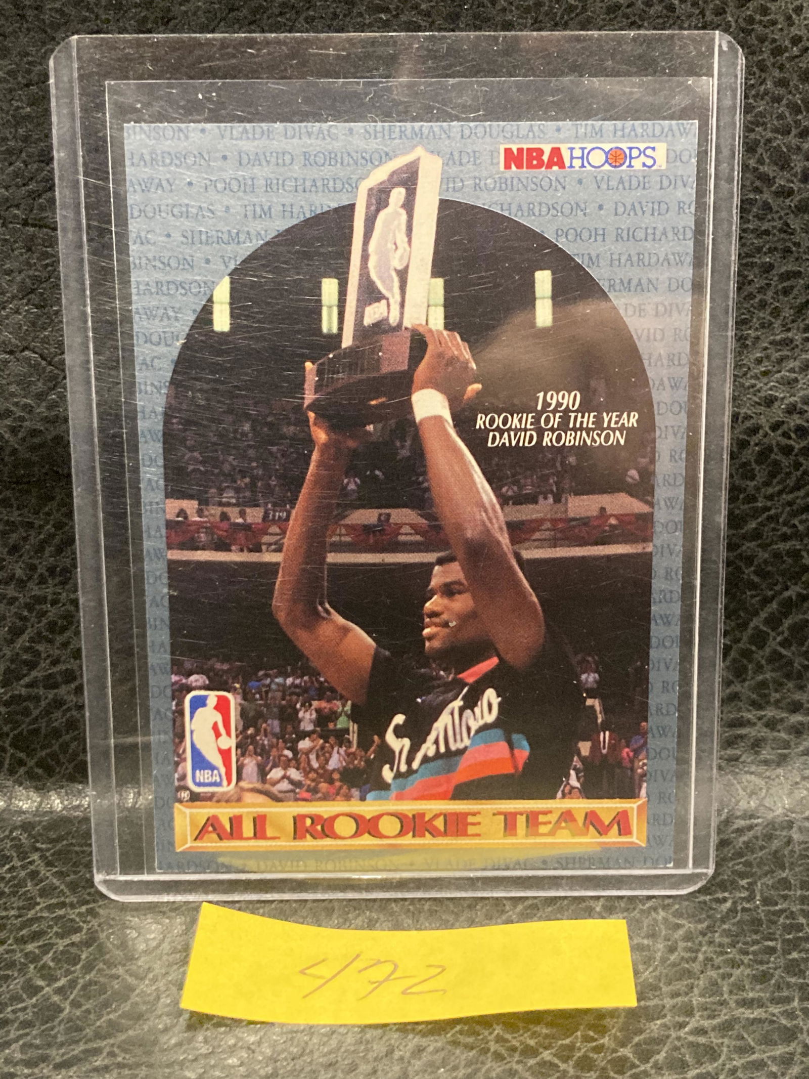 David Robinson 1990-91 Hoops All Rookie Team Card- Tim Hardaway On Back Hof: David Robinson 1990-91 Hoops All Rookie Team Card- Tim Hardaway On Back Hof