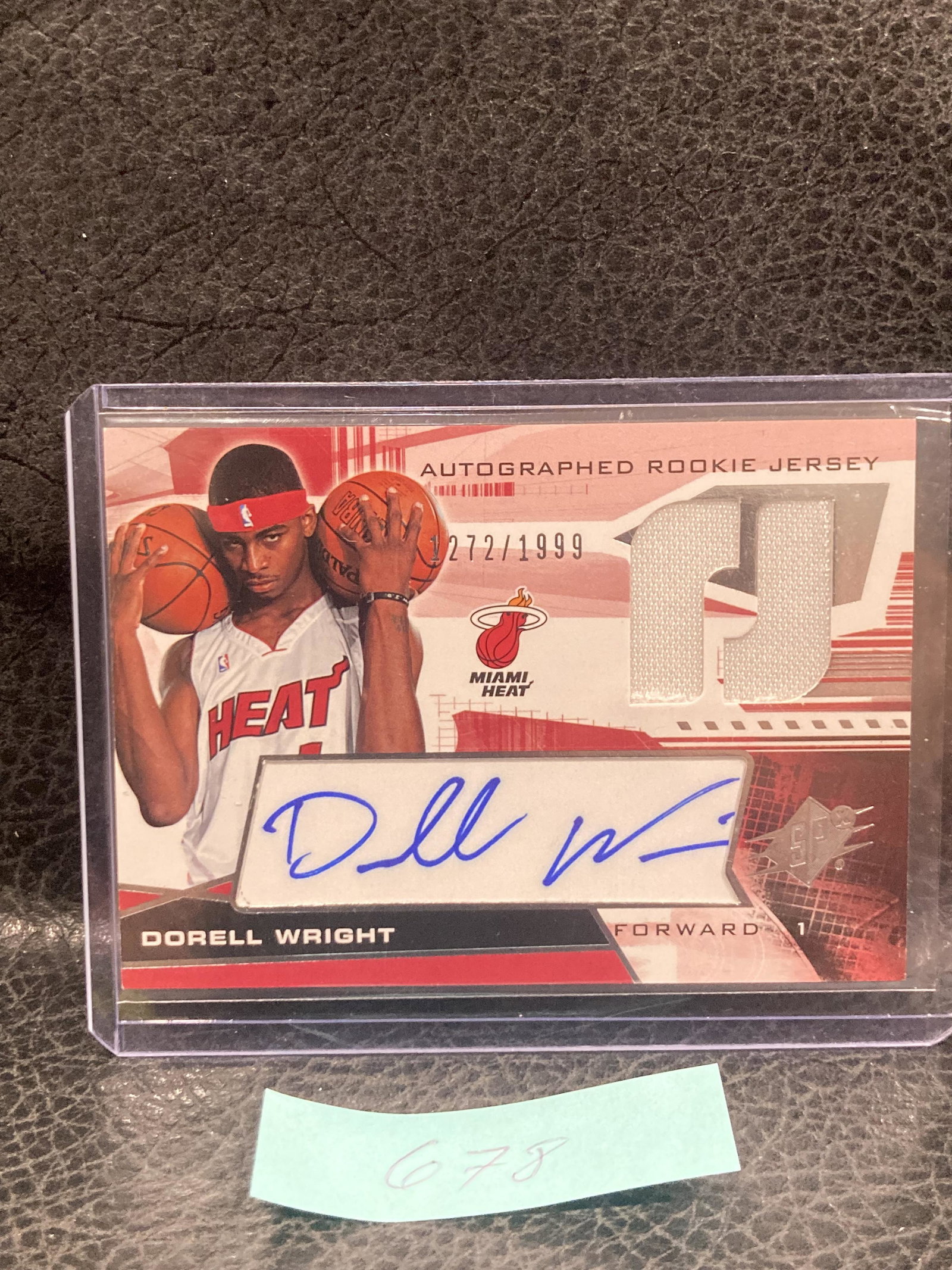 Dorell Wright 2004-05 Upper Deck SPX RC Rookie Jersey Auto Autograph #D /1999 Heat: Dorell Wright 2004-05 Upper Deck SPX RC Rookie Jersey Auto Autograph #D /1999 Heat