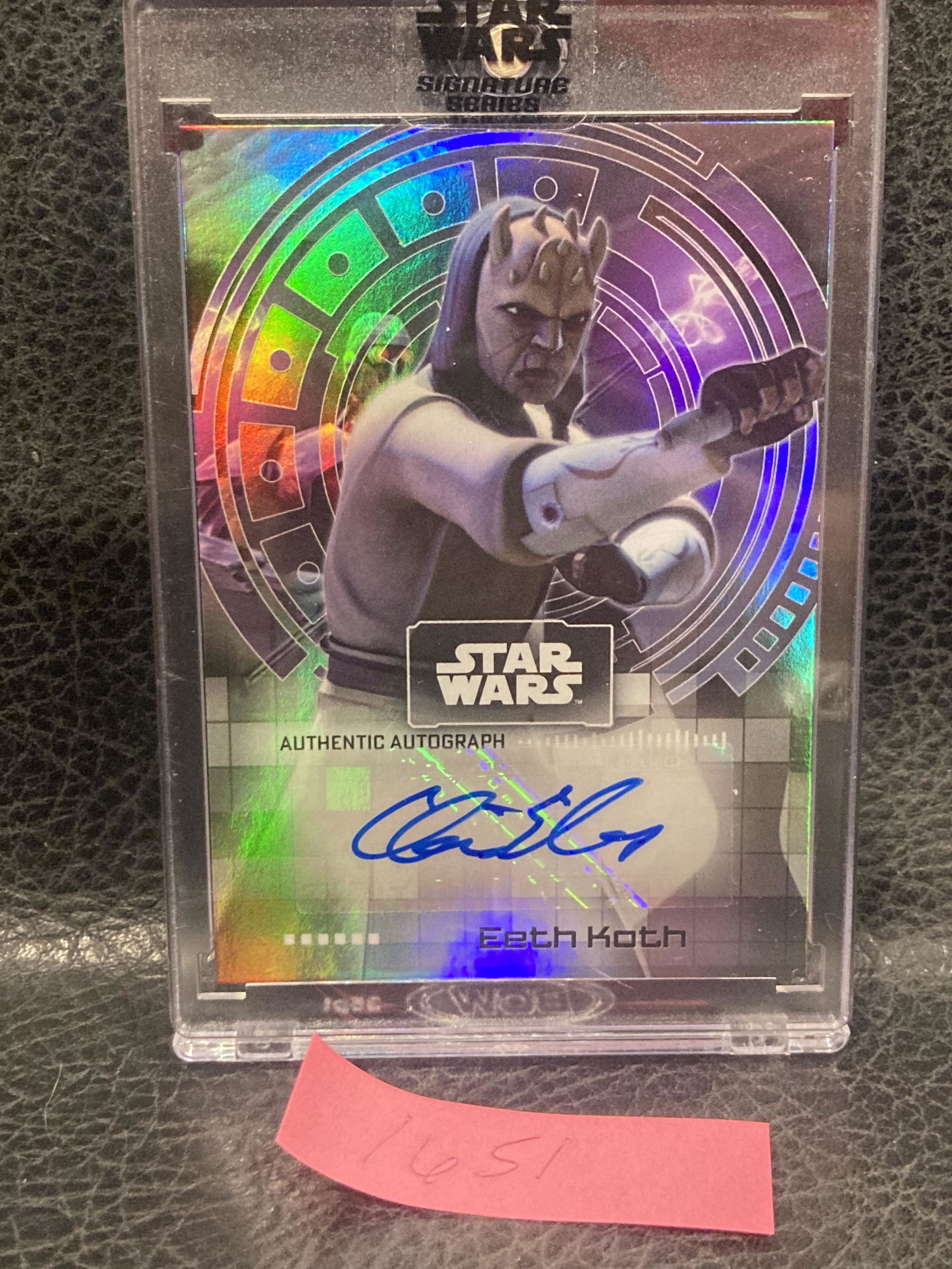 Eeth Koth 2022 Topps Star Wars Clone Wars Signatures Series Auto A-Ce Edgerly: Eeth Koth 2022 Topps Star Wars Clone Wars Signatures Series Auto A-Ce Edgerly