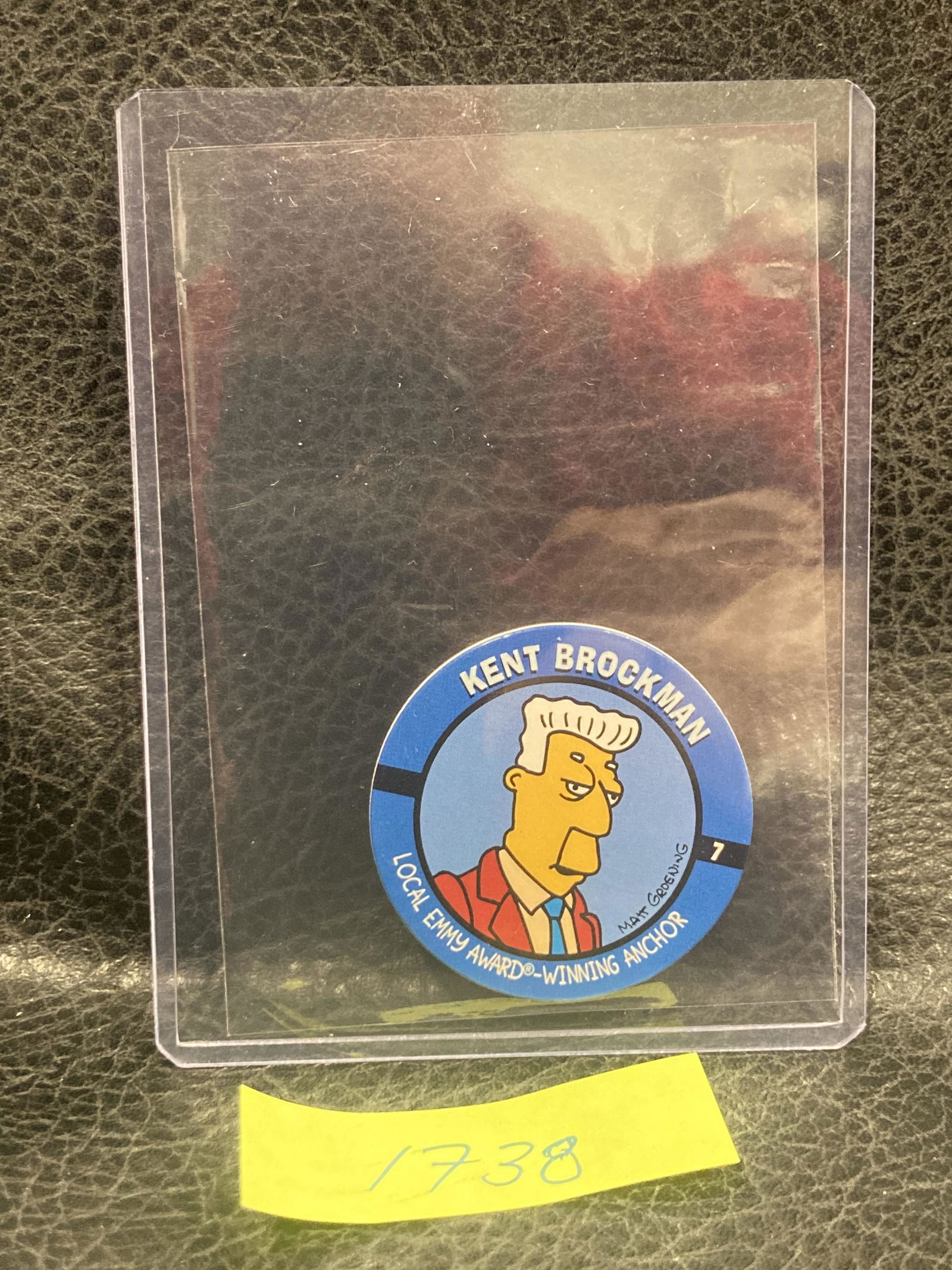 Pog Kent Brockman #7 The Simpsons From 1994 Skycaps Skybox Bongo Comics Group: Pog Kent Brockman #7 The Simpsons From 1994 Skycaps Skybox Bongo Comics Group