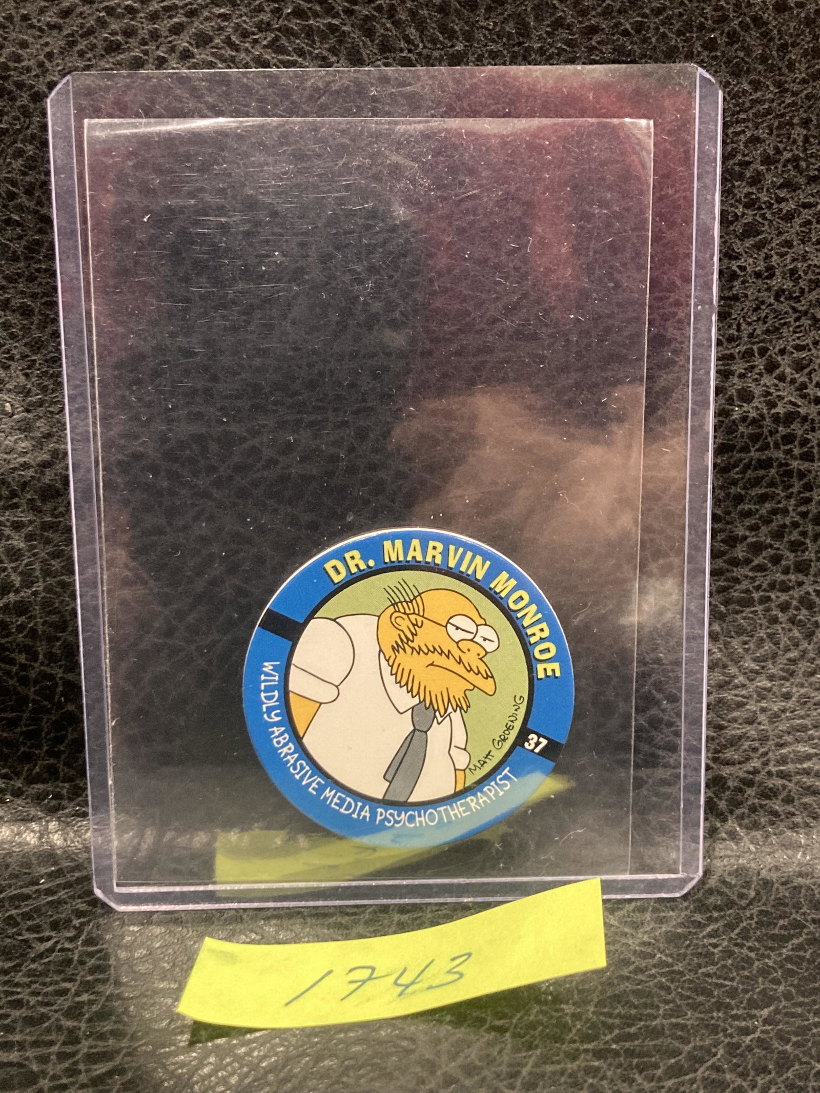 Pog Dr. Marvin Monroe #37 The Simpsons 1994 Skycaps Skybox Bongo Comics Group: Pog Dr. Marvin Monroe #37 The Simpsons 1994 Skycaps Skybox Bongo Comics Group