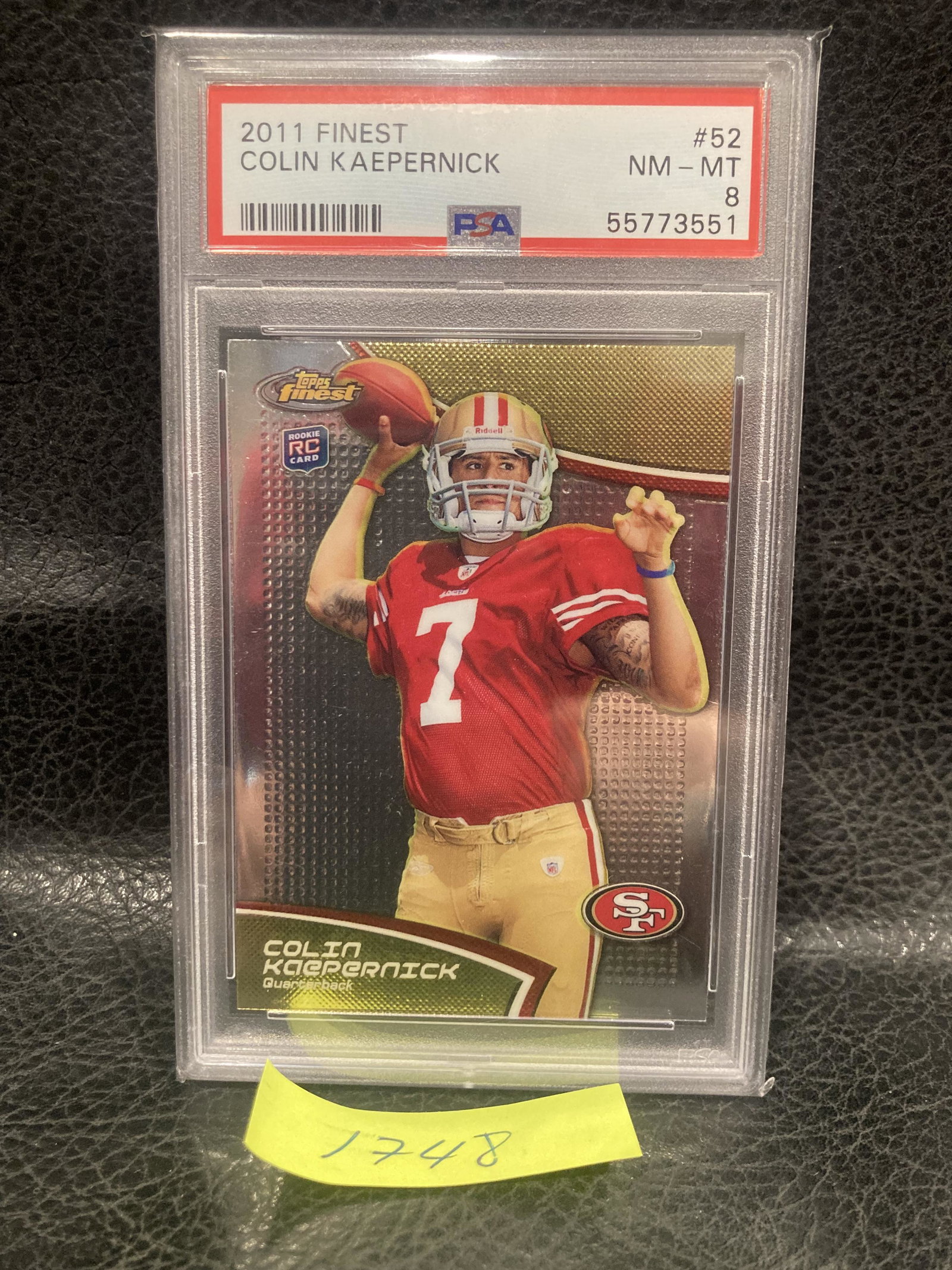 Colin Kaepernick 2011 Finest #52 Rc Rookie San Francisco 49ers Psa: Colin Kaepernick 2011 Finest #52 Rc Rookie San Francisco 49ers Psa