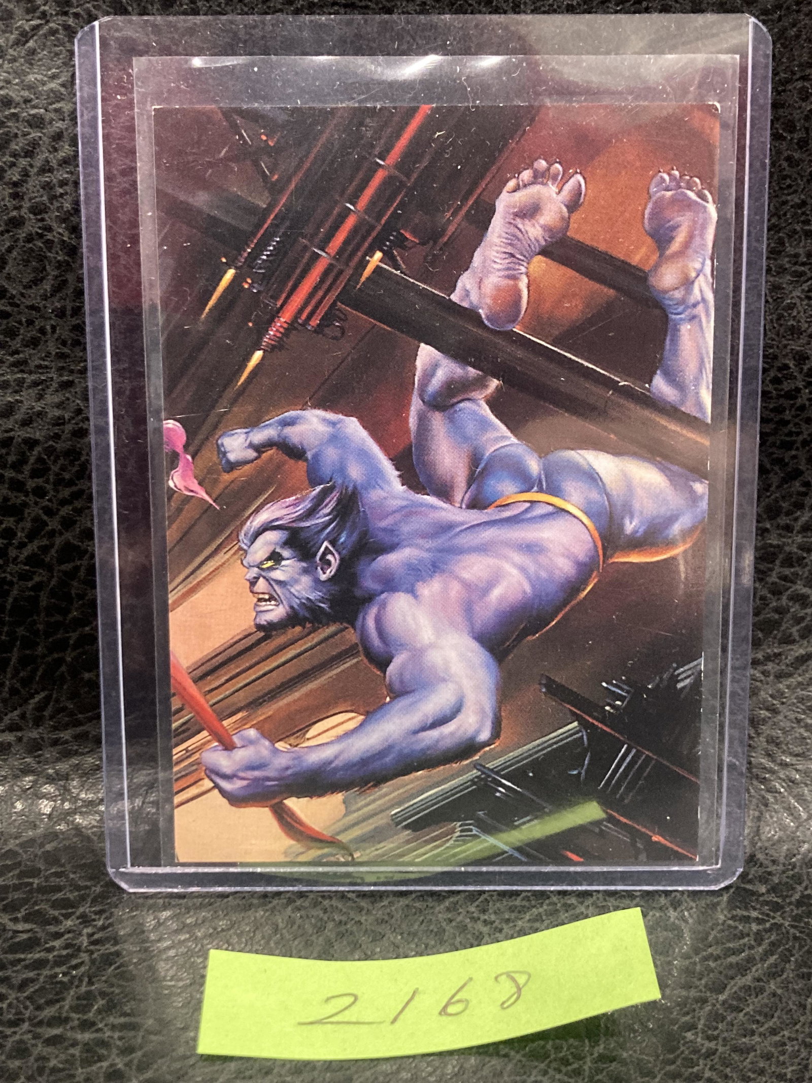 1995 Marvel Versus DC Impact Chase Insert #12 of 18 Beast X-Men by Julie Bell: 1995 Marvel Versus DC Impact Chase Insert #12 of 18 Beast X-Men by Julie Bell