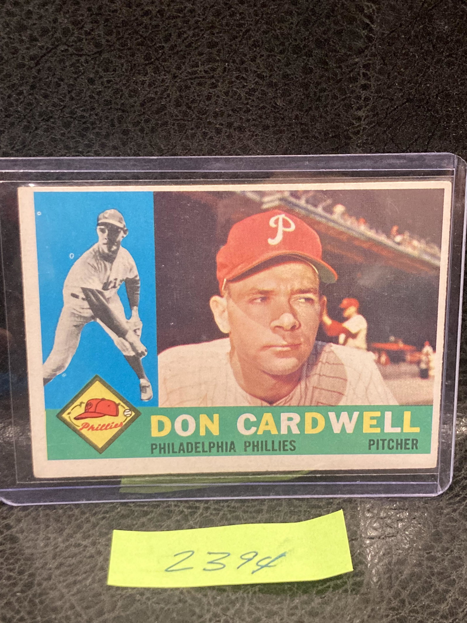 Don Cardwell 1960 Topps Set Break #384 Surface Wrinkle: Don Cardwell 1960 Topps Set Break #384 Surface Wrinkle