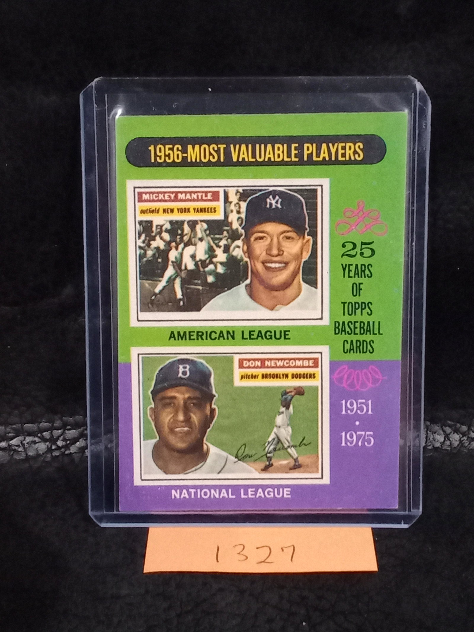 Mickey Mantle Newcombe 1975 Topps 1956 Mvp #194 Yankees & Dodgers: Mickey Mantle Newcombe 1975 Topps 1956 Mvp #194 Yankees & Dodgers