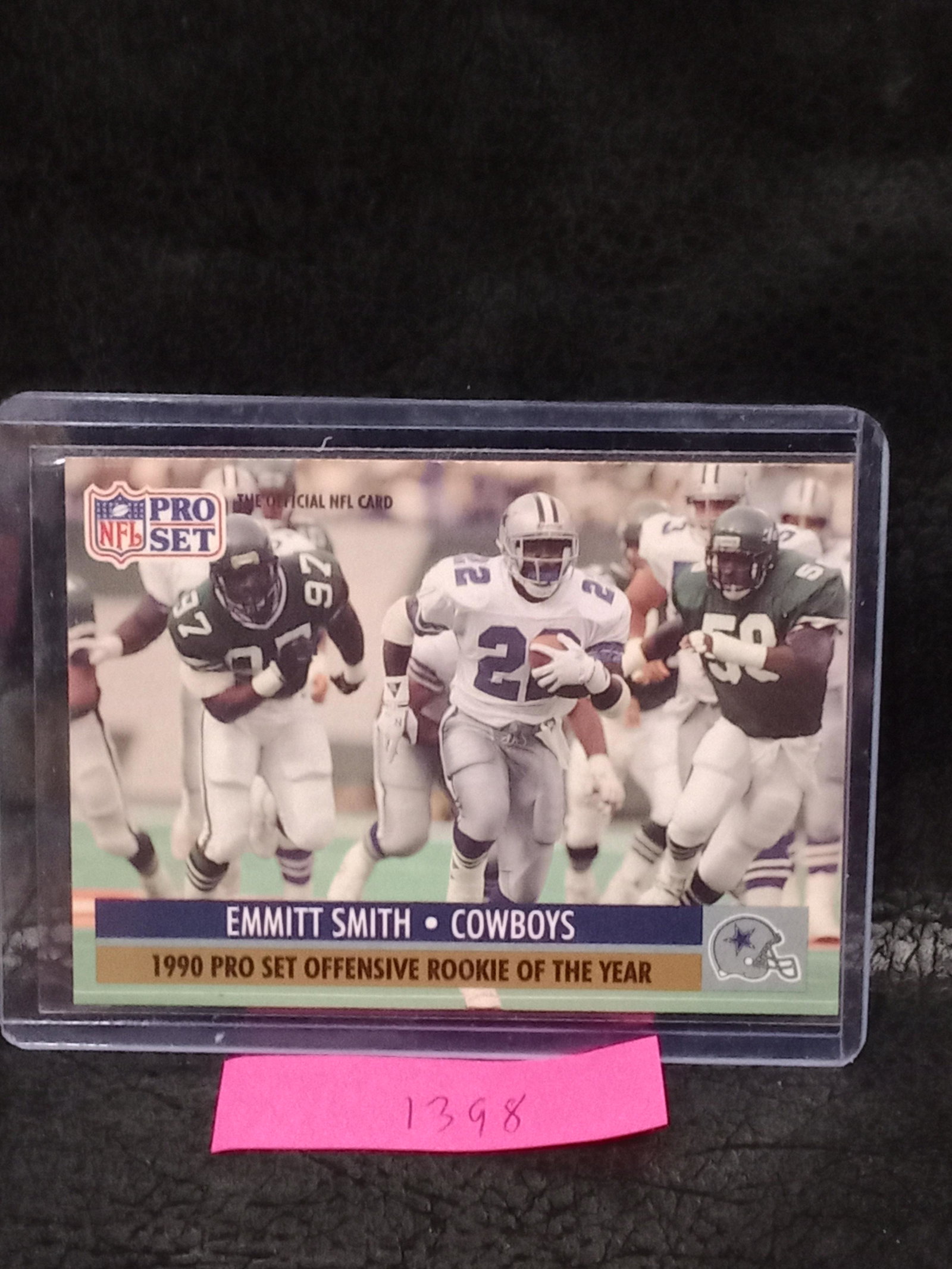 Emmitt Smith Dallas Cowboys 1990 Pro Set Rookie Rc Football Trading Card #1: Emmitt Smith Dallas Cowboys 1990 Pro Set Rookie Rc Football Trading Card #1