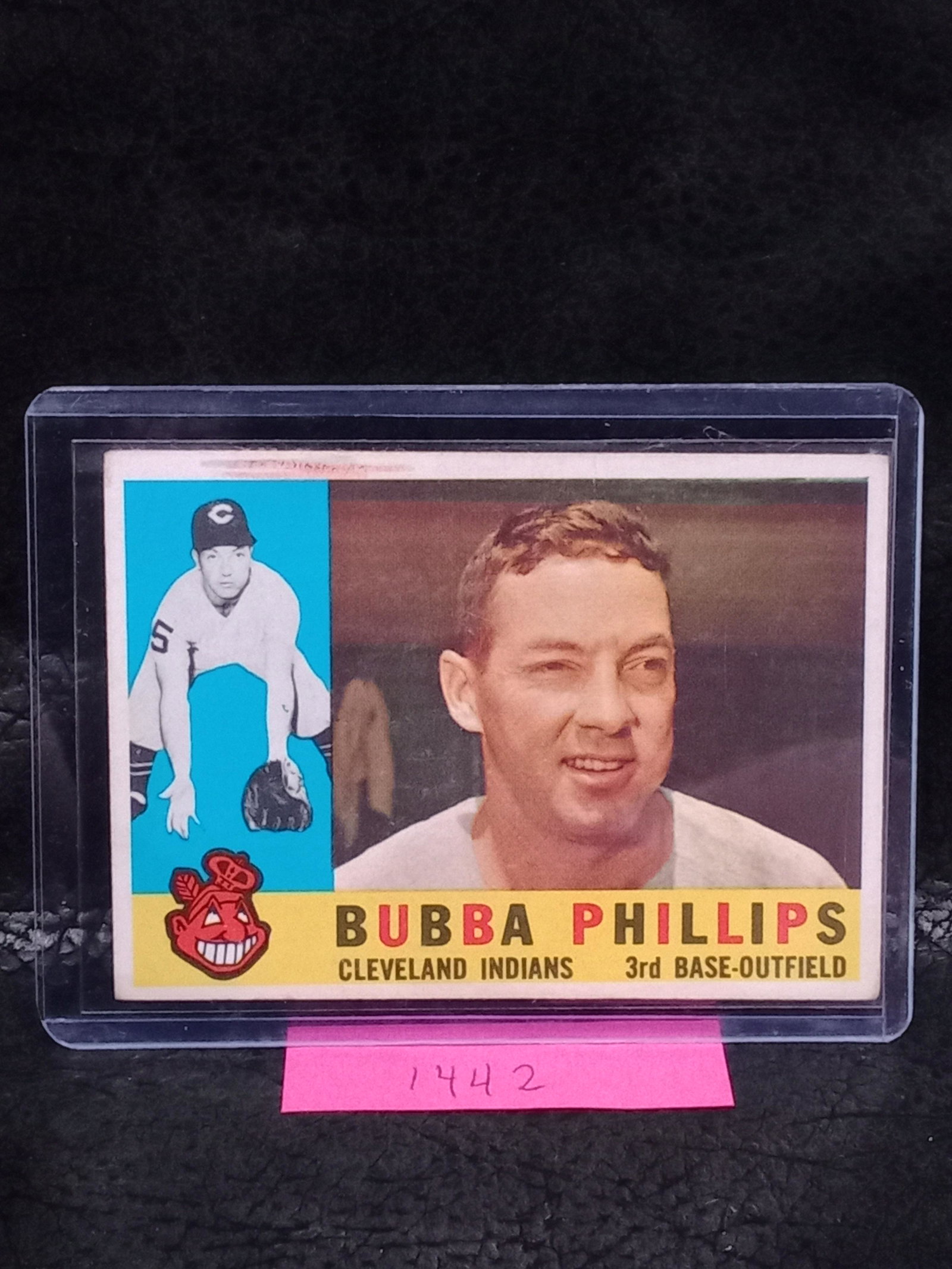 Bubba Phillips 1960 Topps Cleveland Indians Baseball Card #243: Bubba Phillips 1960 Topps Cleveland Indians Baseball Card #243