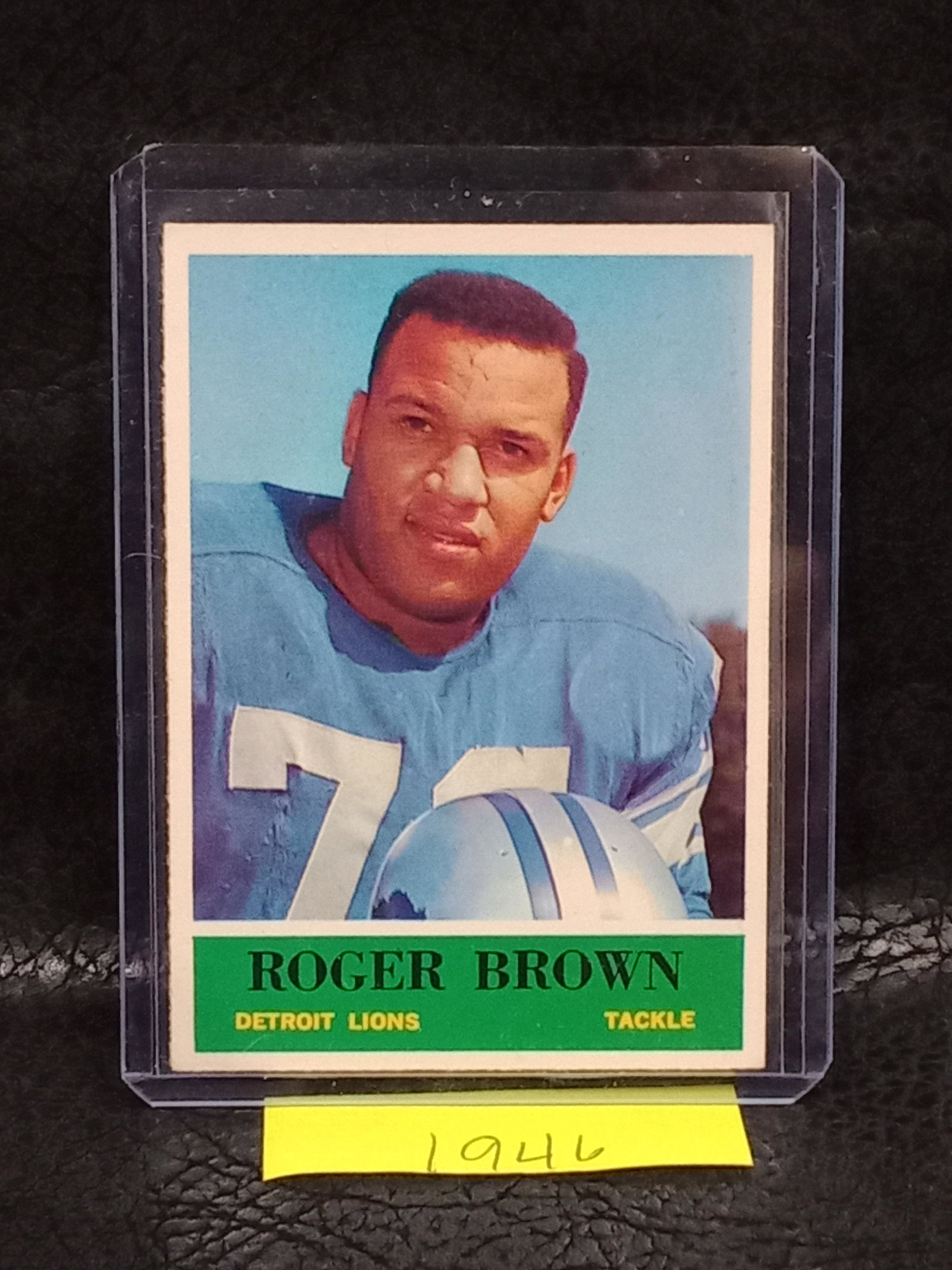 Roger Brown Detroit Lions 1964 Philadelphia gum Card #58: Roger Brown Detroit Lions 1964 Philadelphia gum Card #58