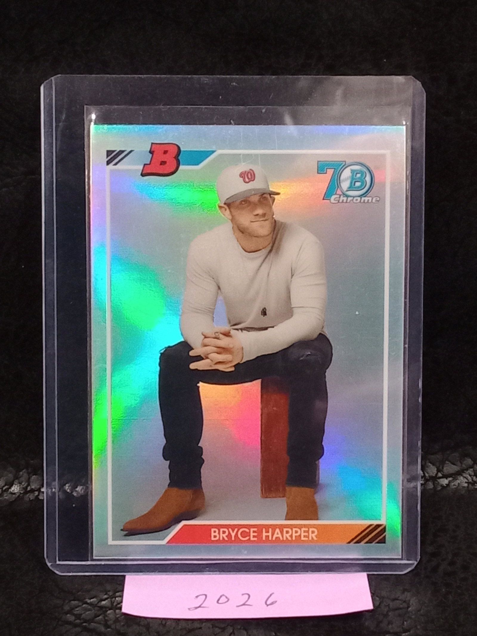 Bryce Harper 2017 Bowman Chrome 70th Refractor #92B-BH: Bryce Harper 2017 Bowman Chrome 70th Refractor #92B-BH