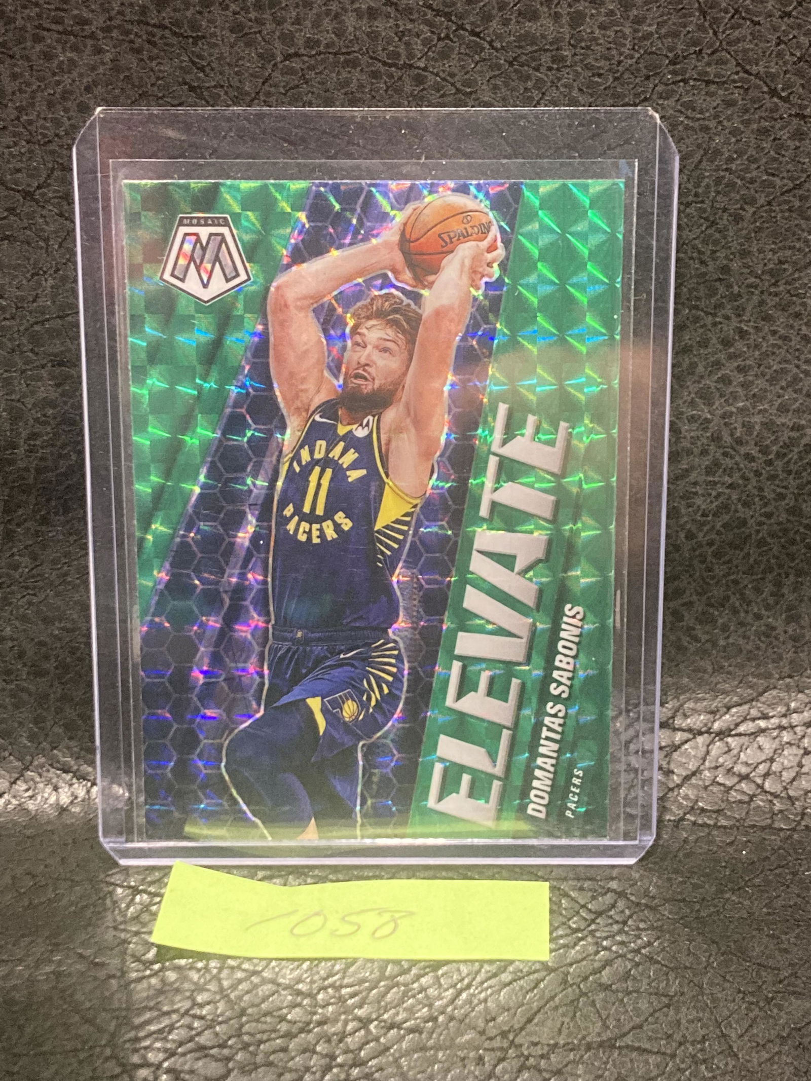 Domantas Sabonis 2020-21 Panini Mosaic Elevate Insert Green Mosaic Prizm Card #6 (1 of 2)
