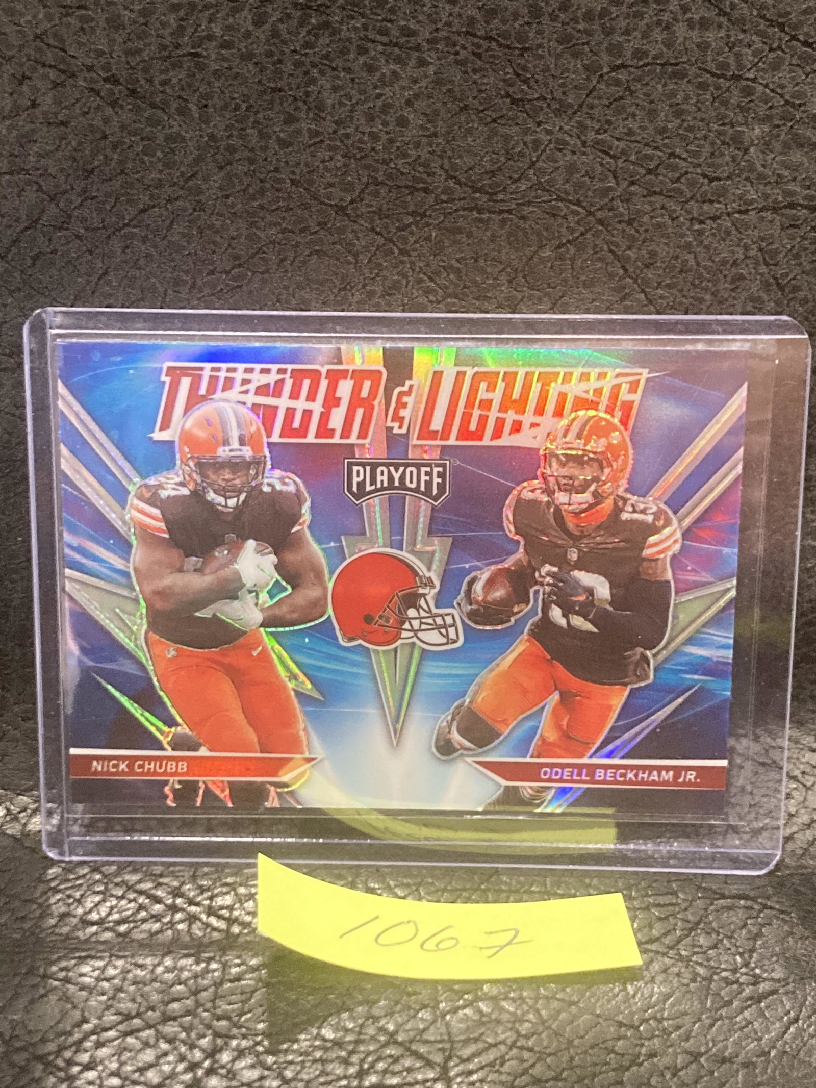 Nick Chubb Odell Beckham 2021 Panini Playoff Thunder Lighting #TL-12: Nick Chubb Odell Beckham 2021 Panini Playoff Thunder Lighting #TL-12
