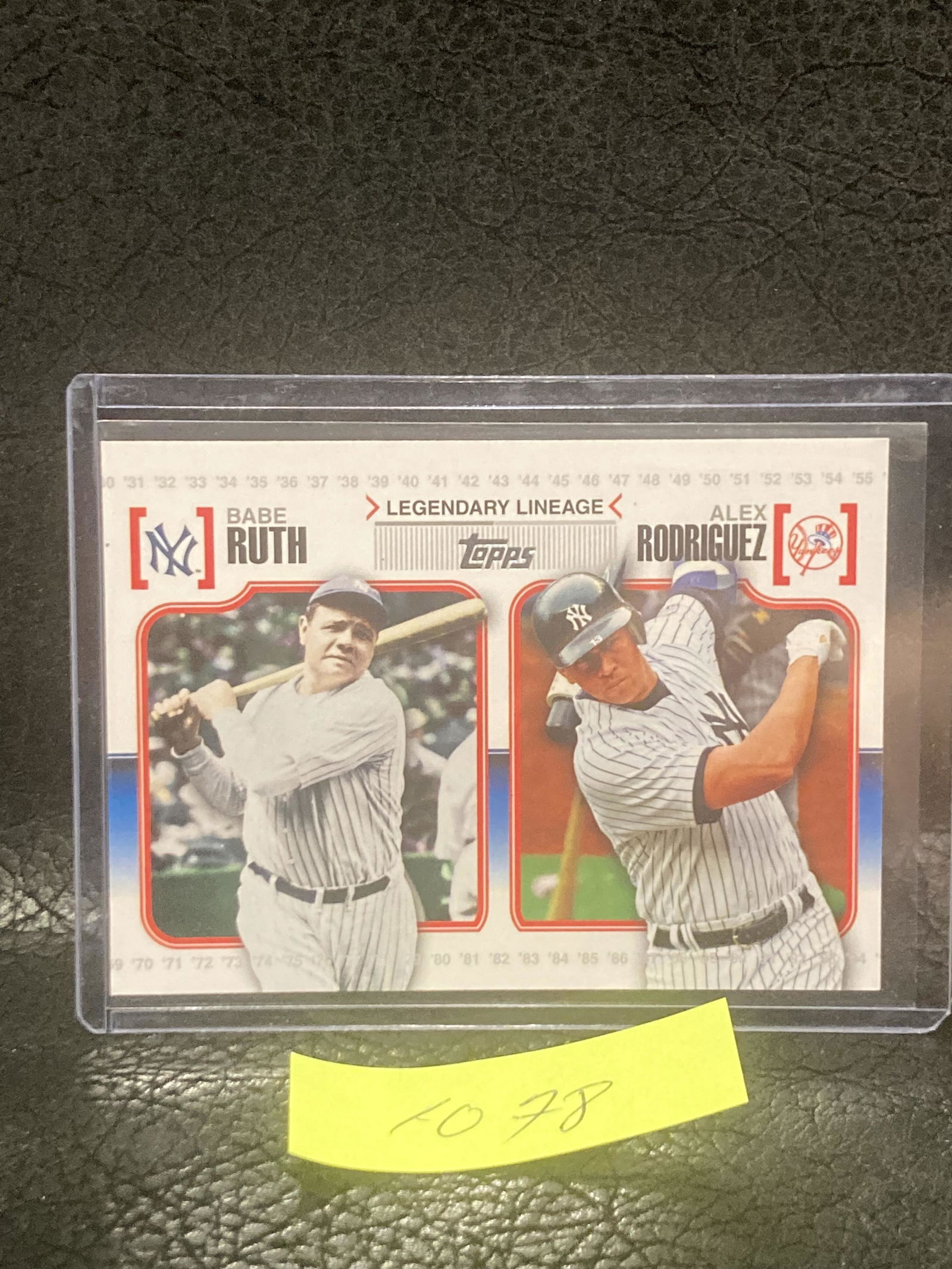 Ruth Alex Rodriguez 2010 Topps Legendary Lineage Babe Mint # Ll-3 Yankee (1 of 2)