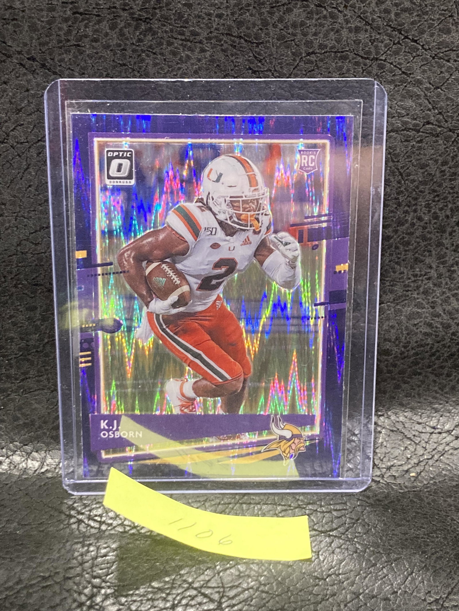 Kj Osborn 2020 Optic Purple Shock Rookie Minnesota Vikings #102: Kj Osborn 2020 Optic Purple Shock Rookie Minnesota Vikings #102