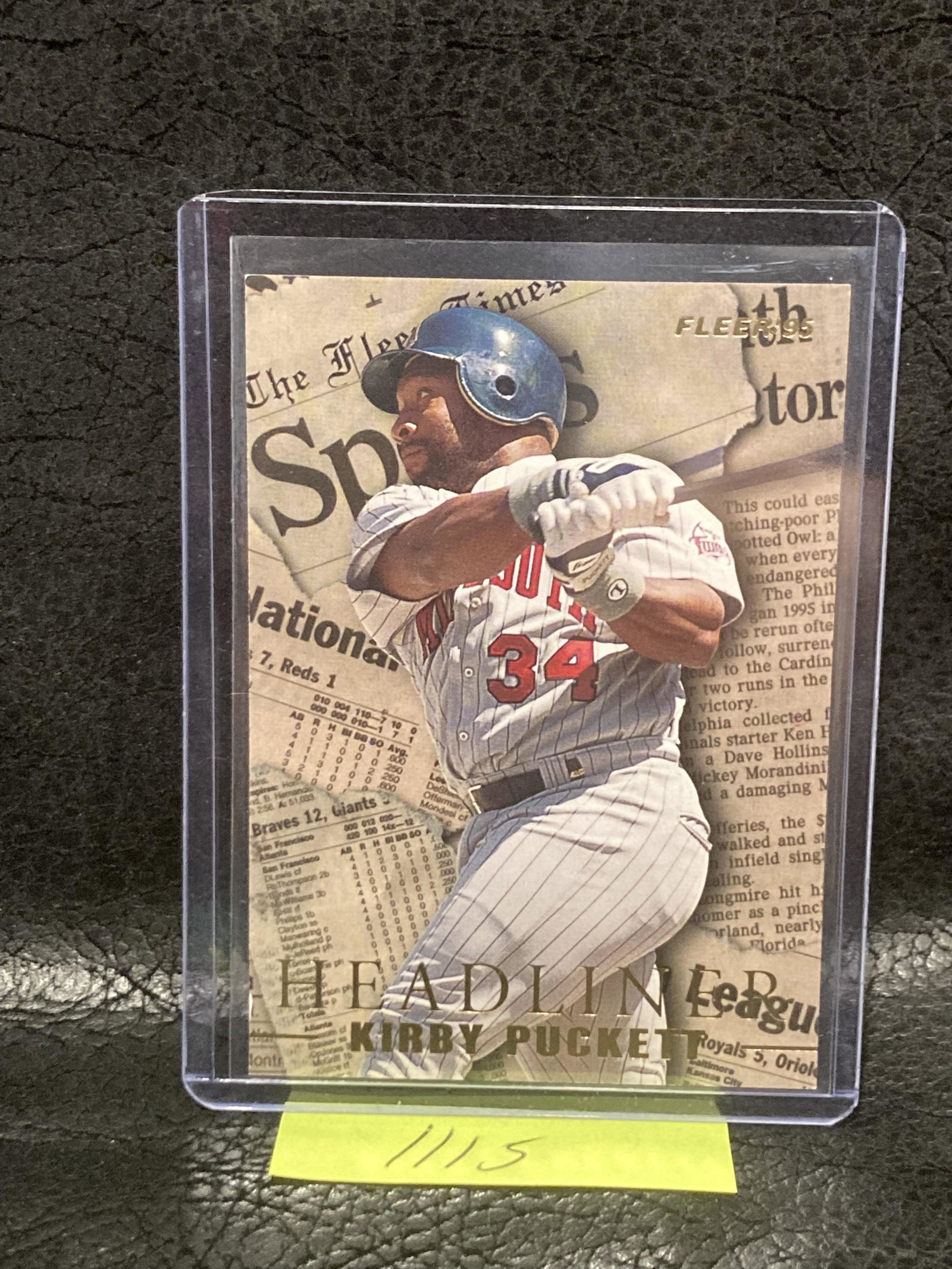 Kirby Puckett Minnesota Twins 1995 Fleer Headliner #16 Of 20: Kirby Puckett Minnesota Twins 1995 Fleer Headliner #16 Of 20
