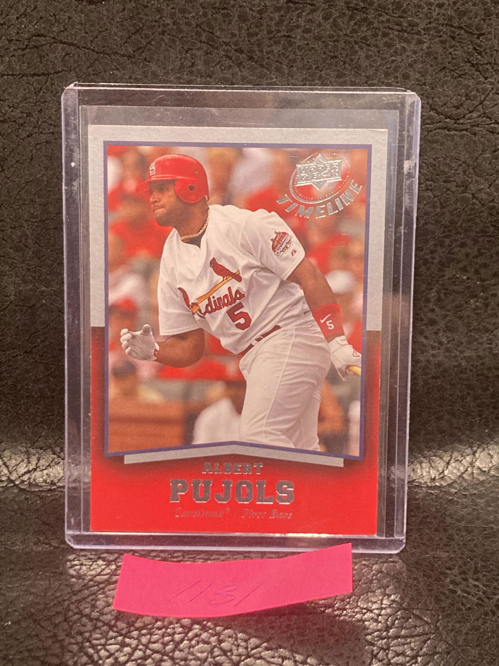 Albert Pujols 2008 Upper Deck Timeline #20 St Louis Cardinals (1 of 2)