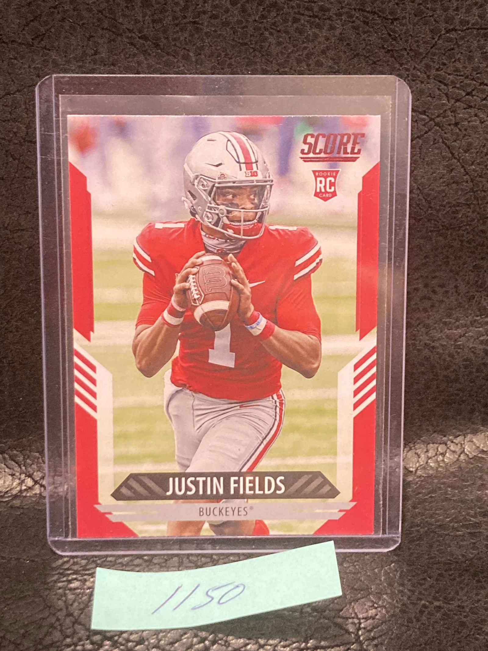Justin Fields 2021 Panini Score Red Parallel Rookie Card Rc #302 Color Match (1 of 2)