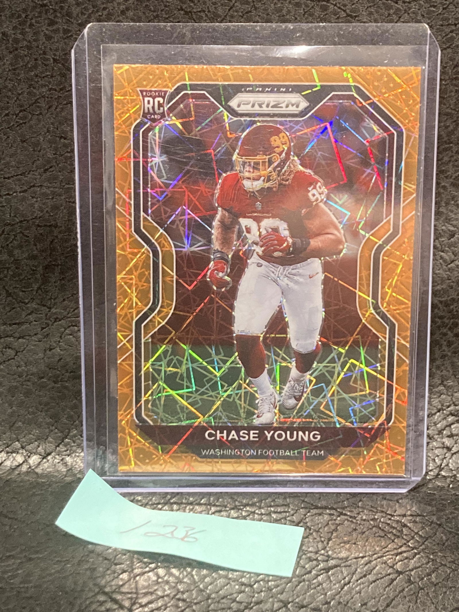 Chase Young 2020 Panini Prizm Orange Lazer Laser Prizm Rookie Rc #383 Washington (1 of 2)