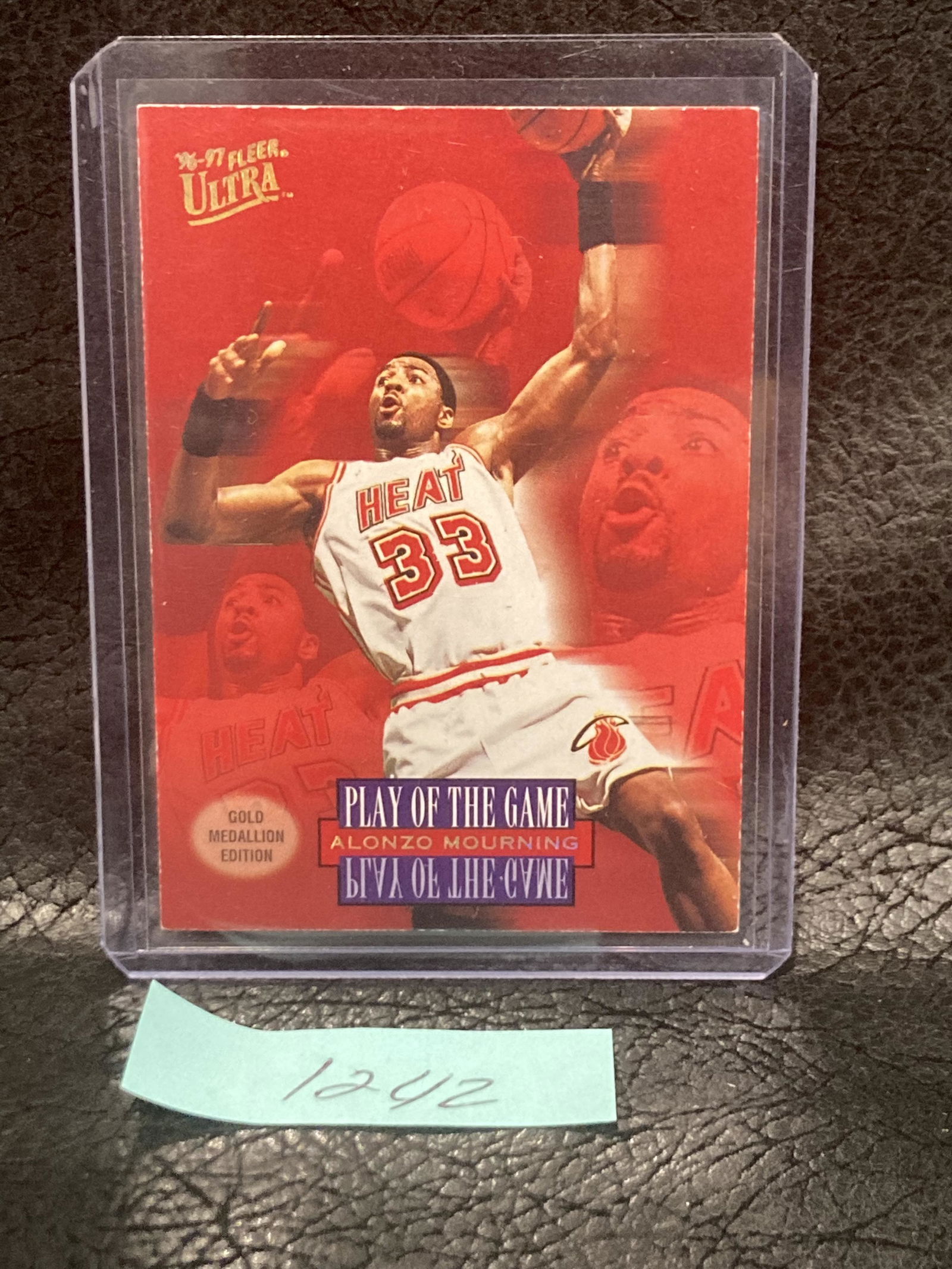 Alonzo Mourning 1996-97 Ultra Gold Medallion Edition Play Of The Game Heat (1 of 2)