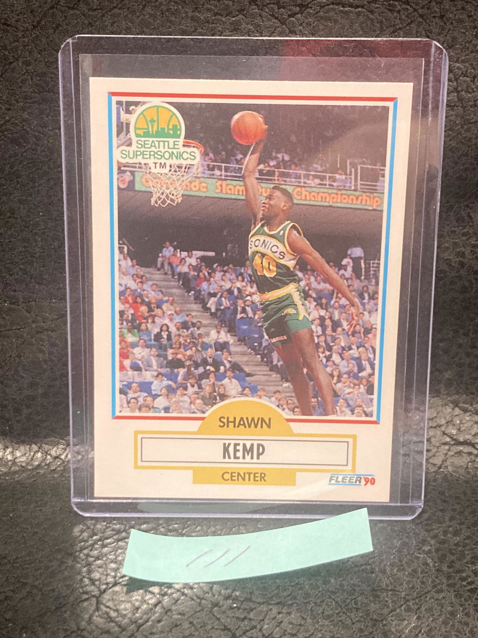 Shawn Kemp Rookie Seattle Super Sonics 1990 Fleer Rc (1 of 2)